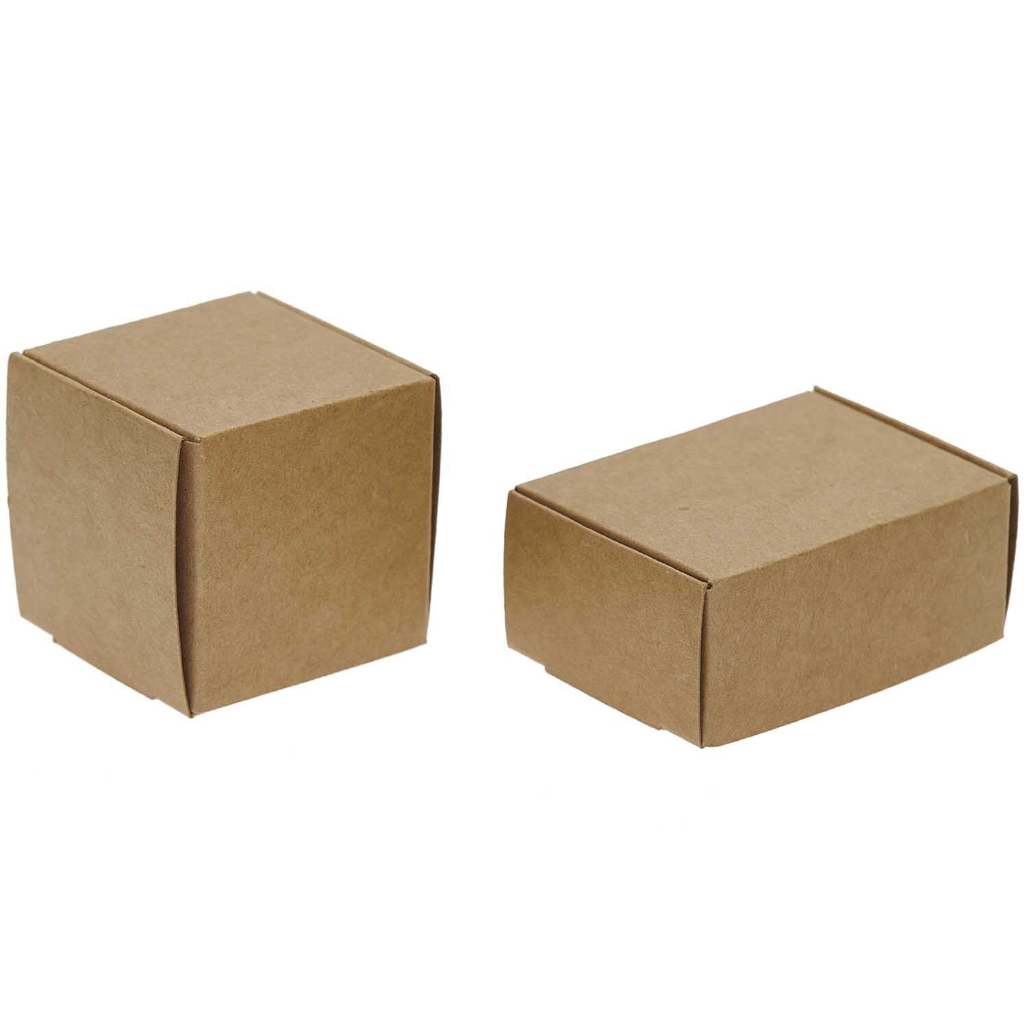 Miniatur Geschenkschachteln 6 Stück von Rico Design in Naturtönen, ideal für kreative Geschenkverpackungen.