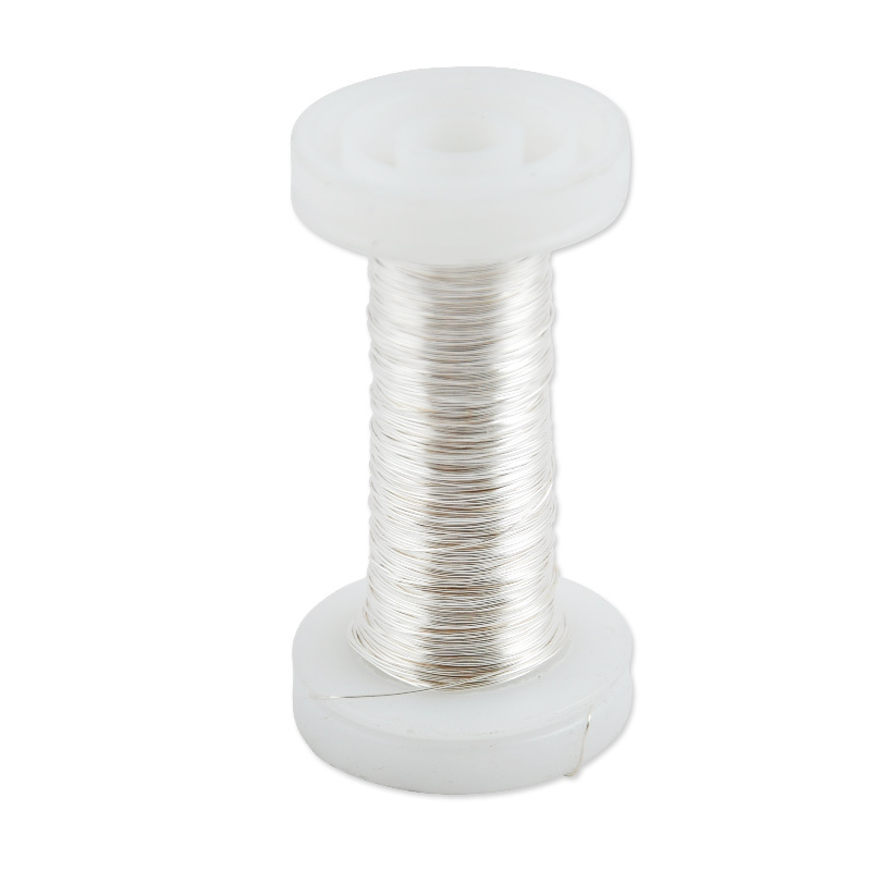 Schmuckdraht 0,25mm 50m auf weißer Spule, ideal für Schmuckherstellung, in Silber von Preissler.