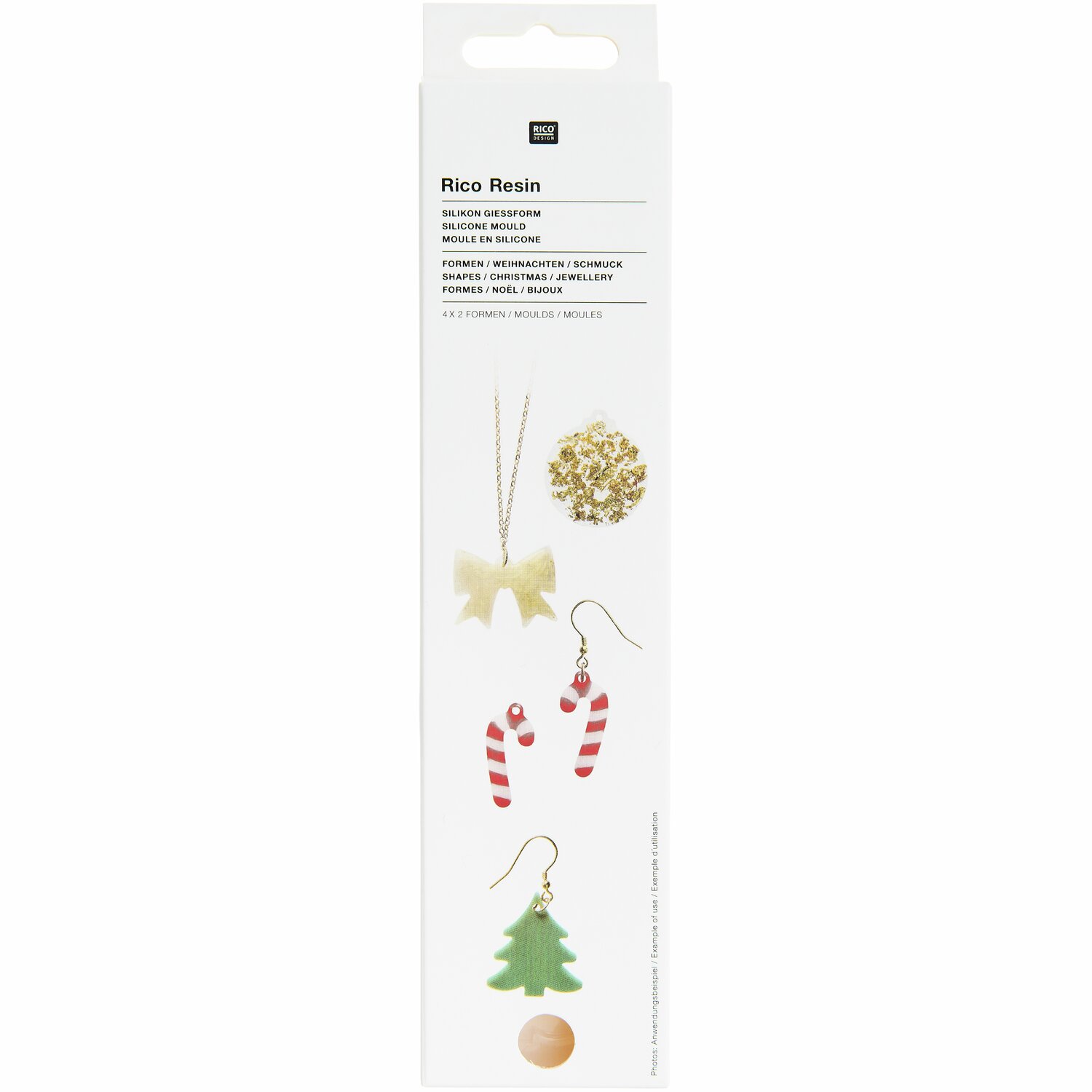 Silikon Gießform Anhänger Weihnachten von Rico Design