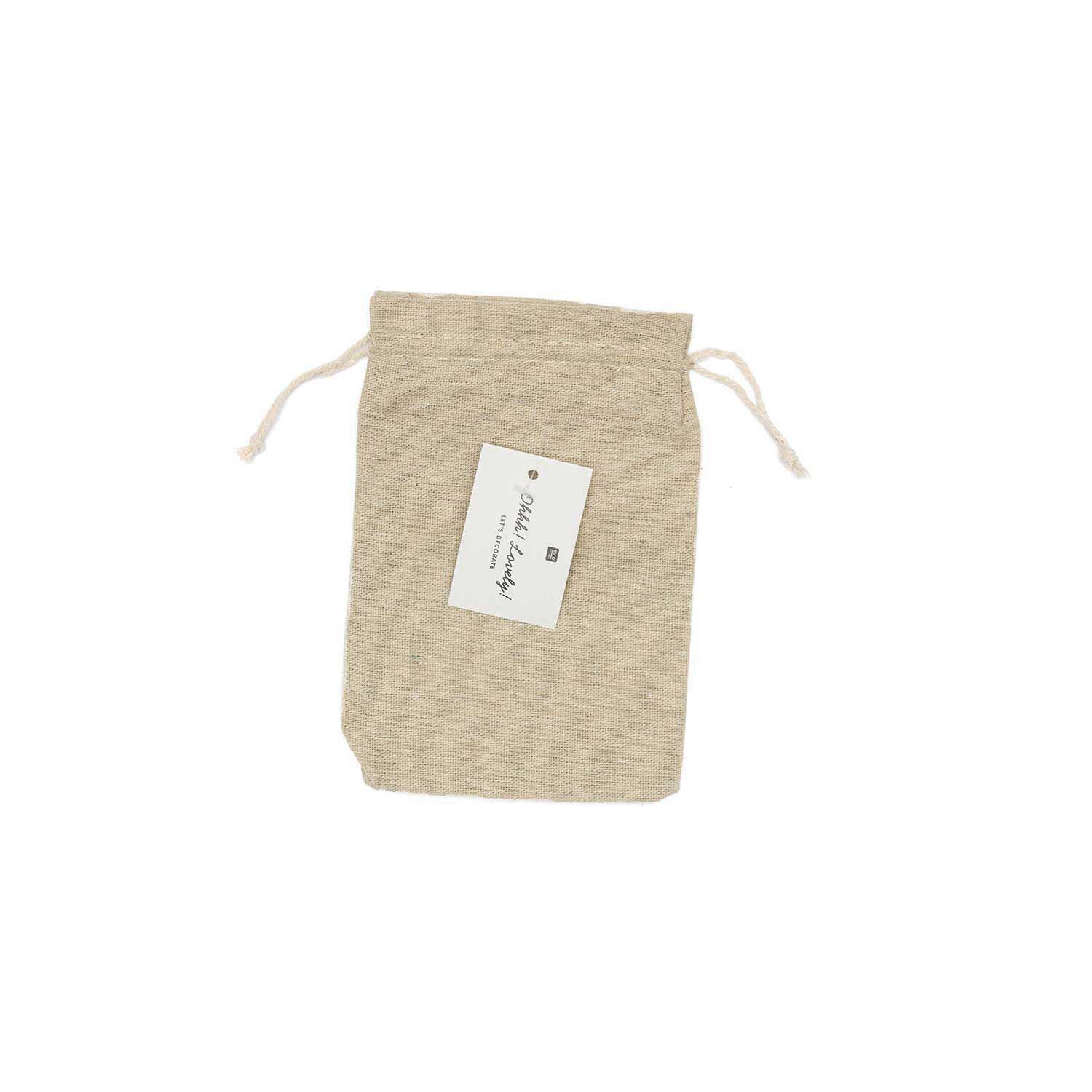 Beutel Juteoptik natur 1 Stück Größe 12x17cm von Rico Design