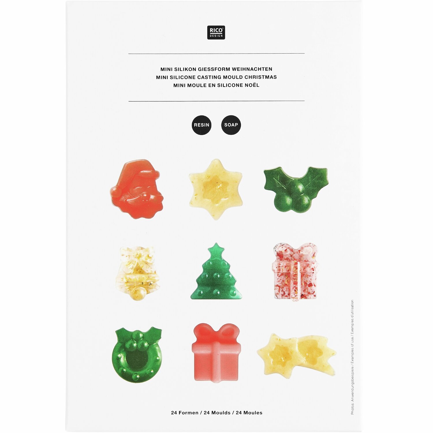 Mini Silikon Gießform Weihnachten von Rico Design