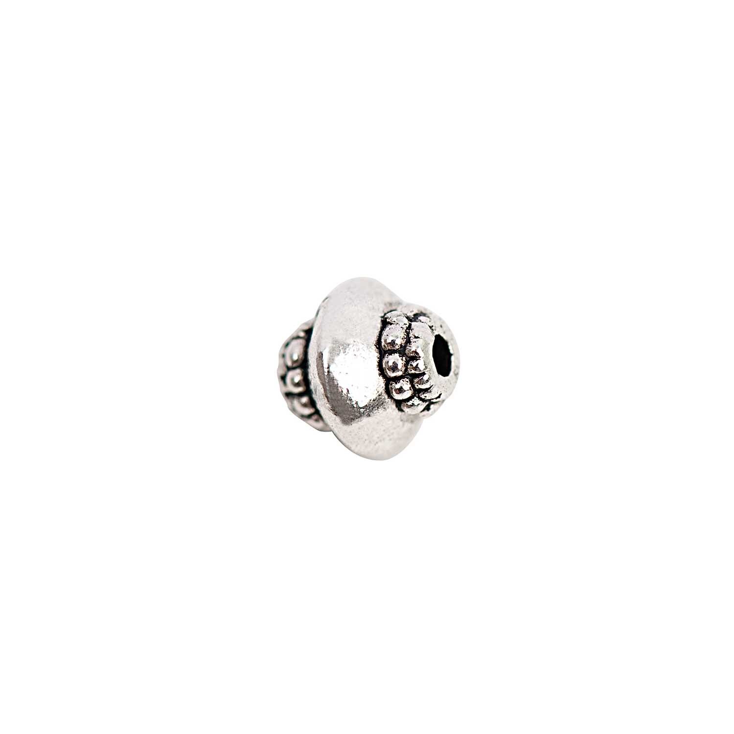 Perle eckig silber 6mm 25 Stück von Rico Design, detailreiches Design, ideal für Schmuckherstellung.
