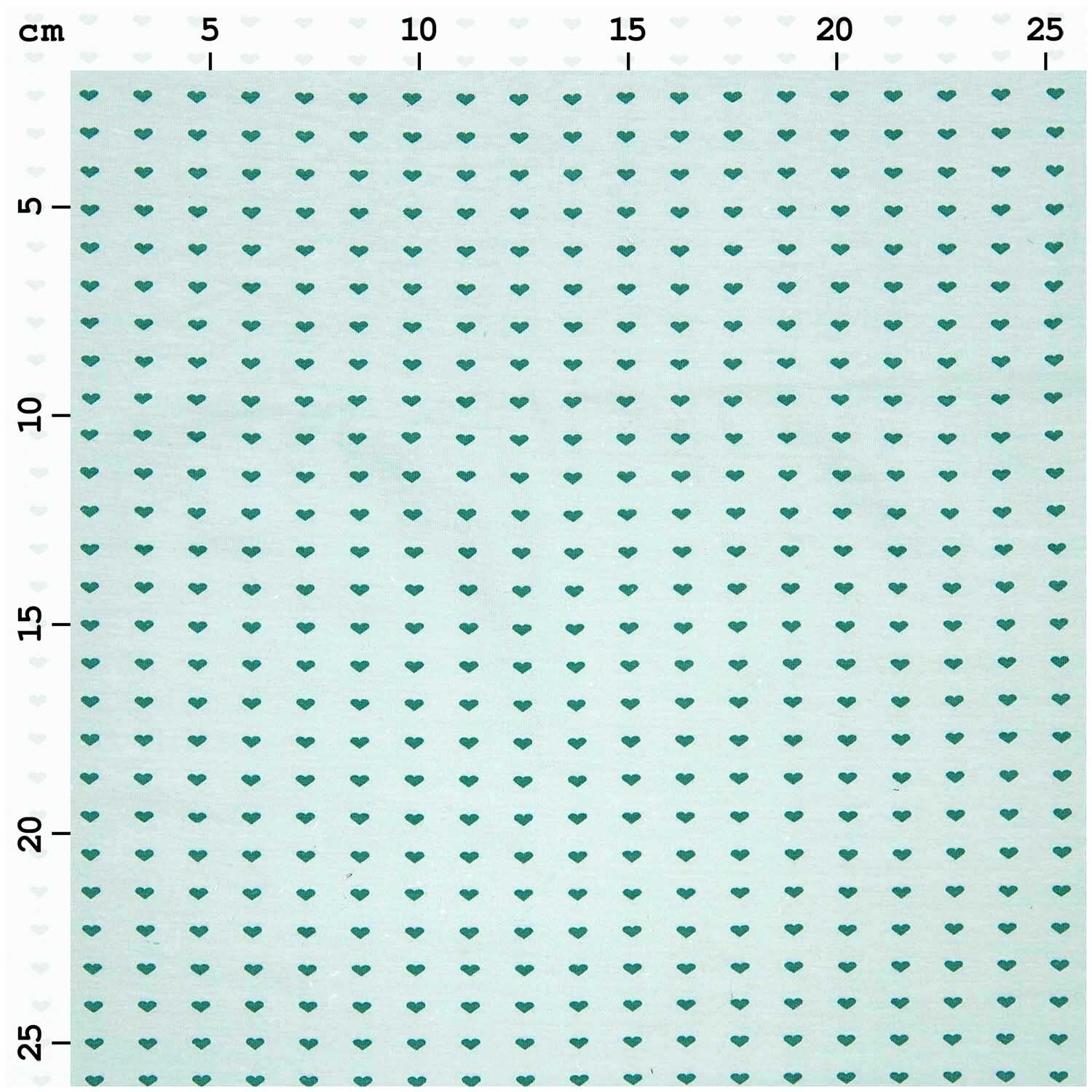 Jerseystoff Happy Baby Herzchen mint 72x100cm von Rico Design
