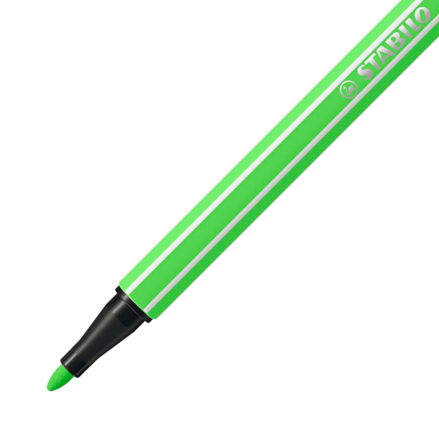 STABILO Pen 68 Filzstift Neon Set 5 Stück, leuchtender Textmarker mit runder Spitze, Markenlogo am Schaft, ideal für kreatives Schreiben und Skizzieren