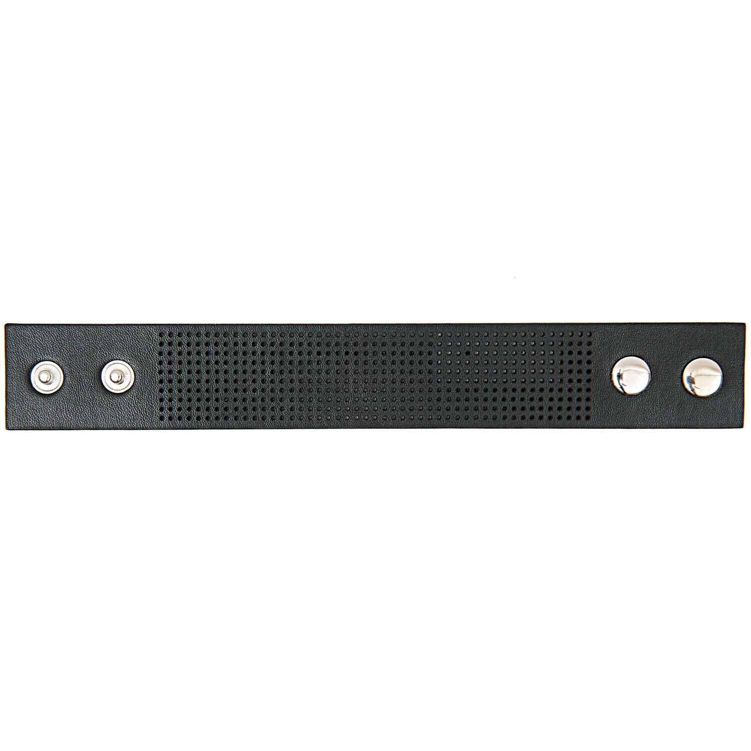 Armband zum Besticken 23x3cm von Rico Design in Schwarz mit Druckknöpfen, ideal für kreative Designs.