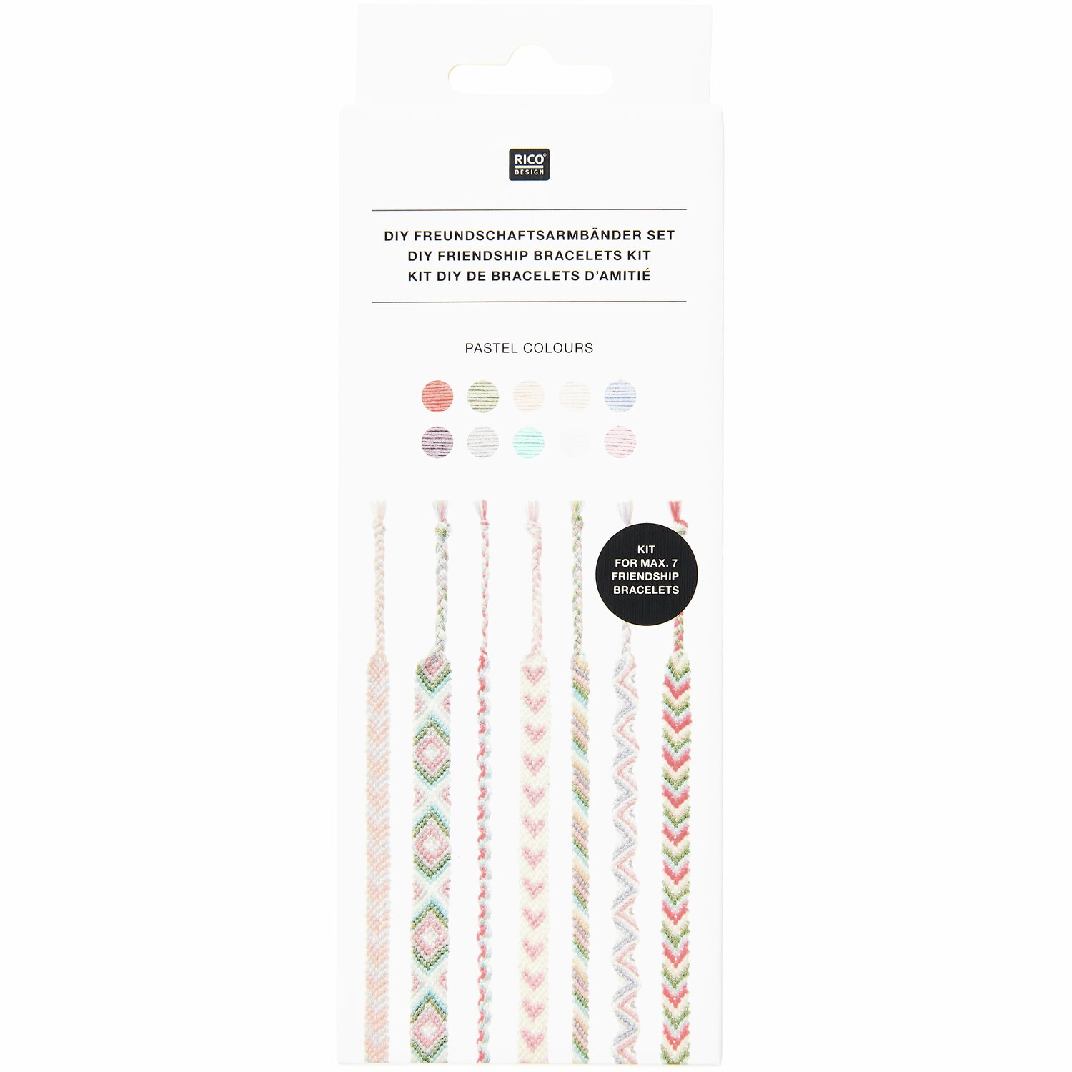 DIY Freundschaftsarmbänder Set Pastel Colours: Kreatives Set für bunte Armbänder in zarten Tönen. Perfekt für individuelle Designs.