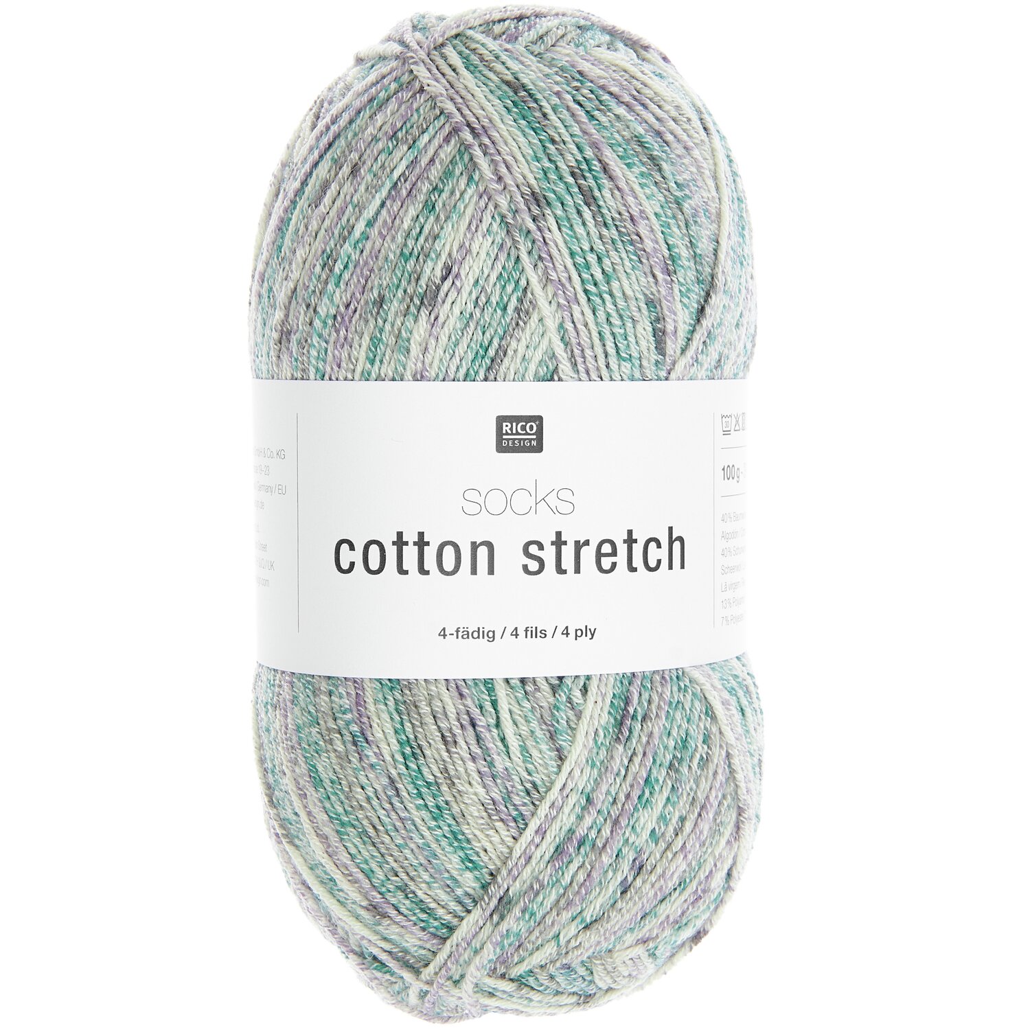 Strickset Socken Modell 14a: Bunte Wolle in Pastelltönen, ideal für kreative Strickprojekte.