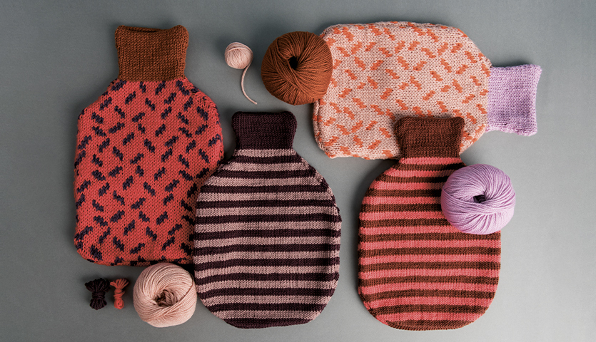 Strickanleitung Wärmflaschenhülle: Eine stilvolle, handgestrickte Hülle für Wärmflaschen, ideal für gemütliche Abende.