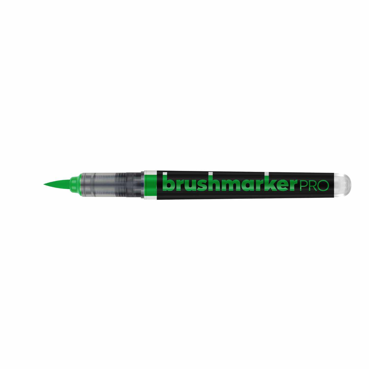 Brushmarker PRO Neon in leuchtendem Grün von karin, ideal für kreative Projekte und Zeichnungen.