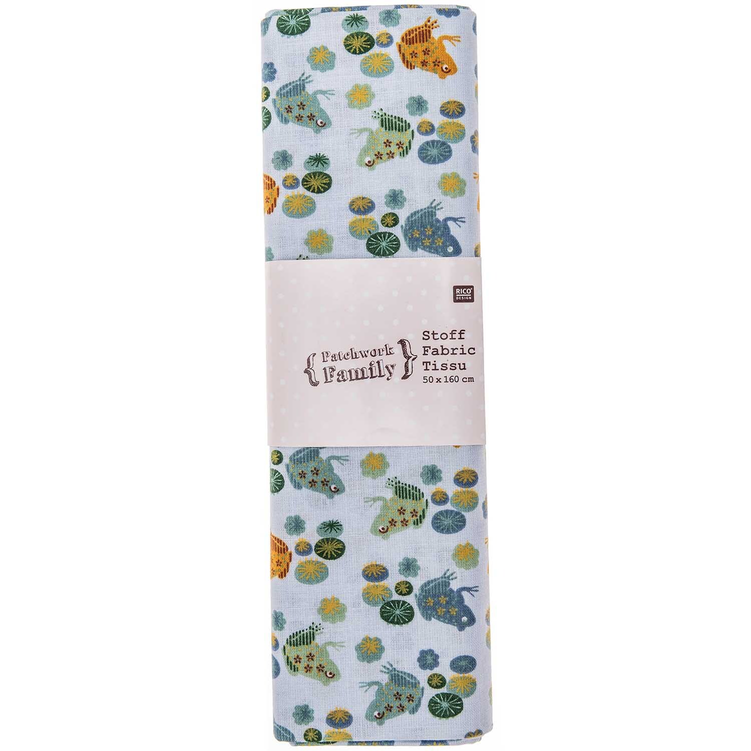 Stoff Frösche 50x160cm von Rico Design