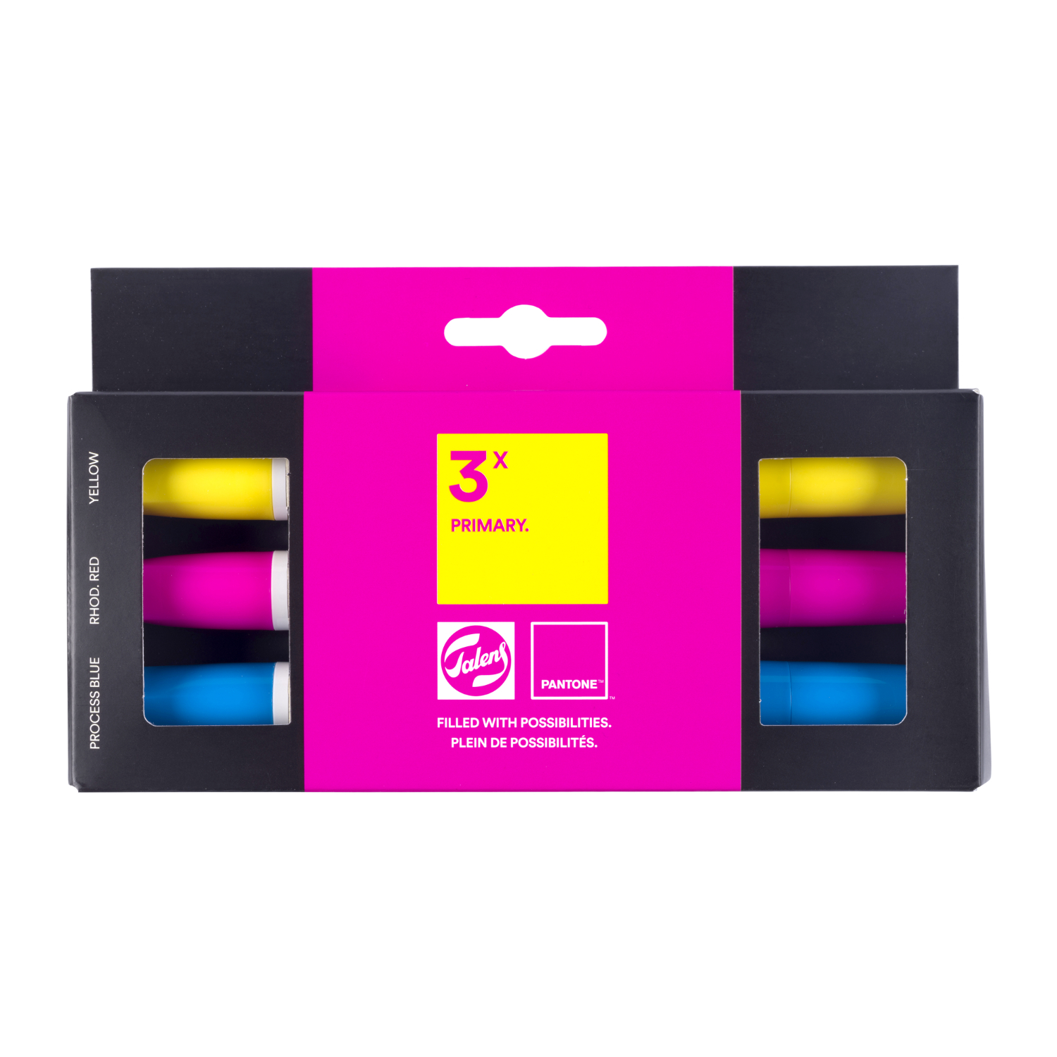 Talens | Pantone Marker Set primary, 3-teilig, in leuchtenden Primärfarben von ROYAL TALENS. Ideal für kreative Projekte.