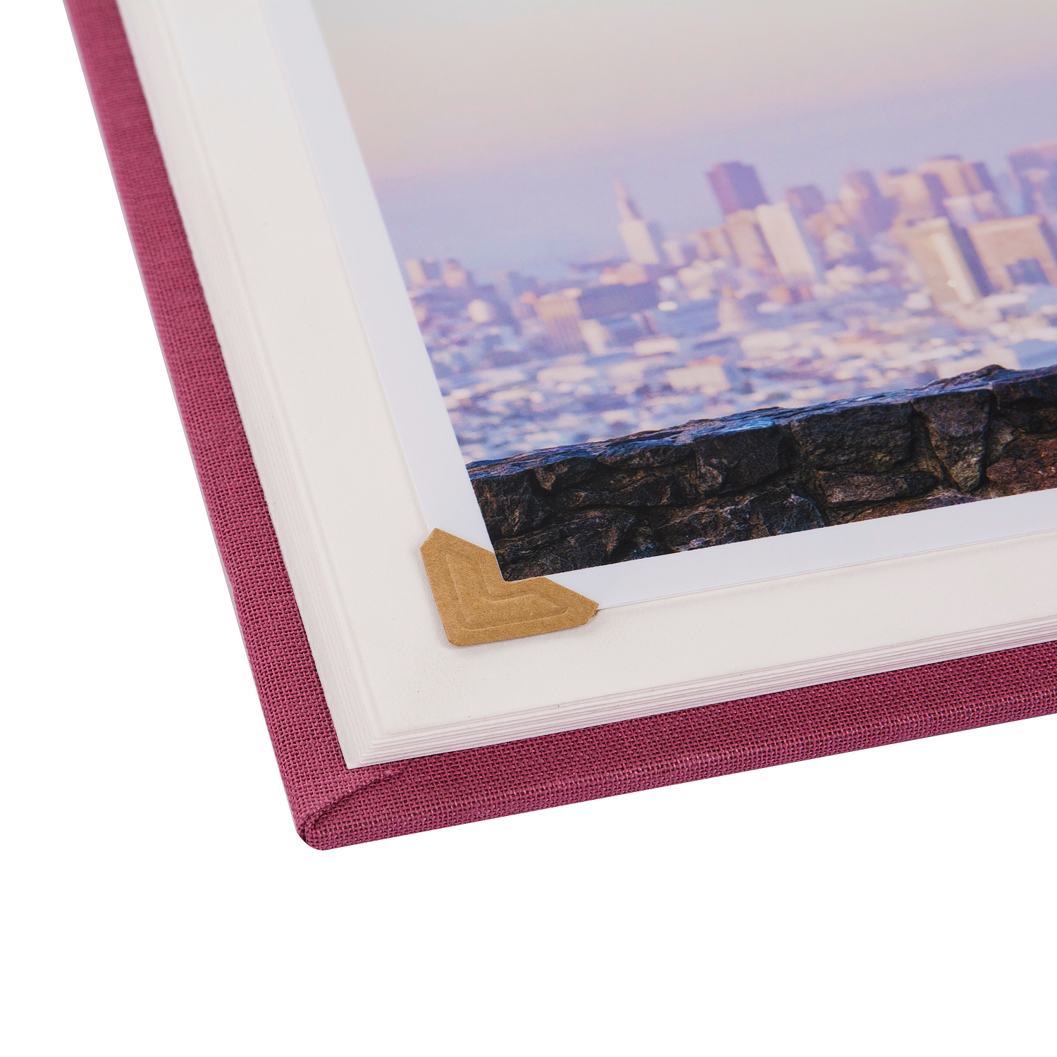 Fotoecken Crea: Ein Fotoalbum mit einer goldenen Fotoecke von goldbuch, ideal für 252 Bilder.