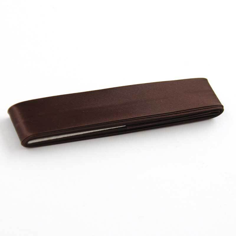 Schrägband 20mm Satin 2m Farbe Schokobraun Nr. 1513 von Gütermann creativ 
