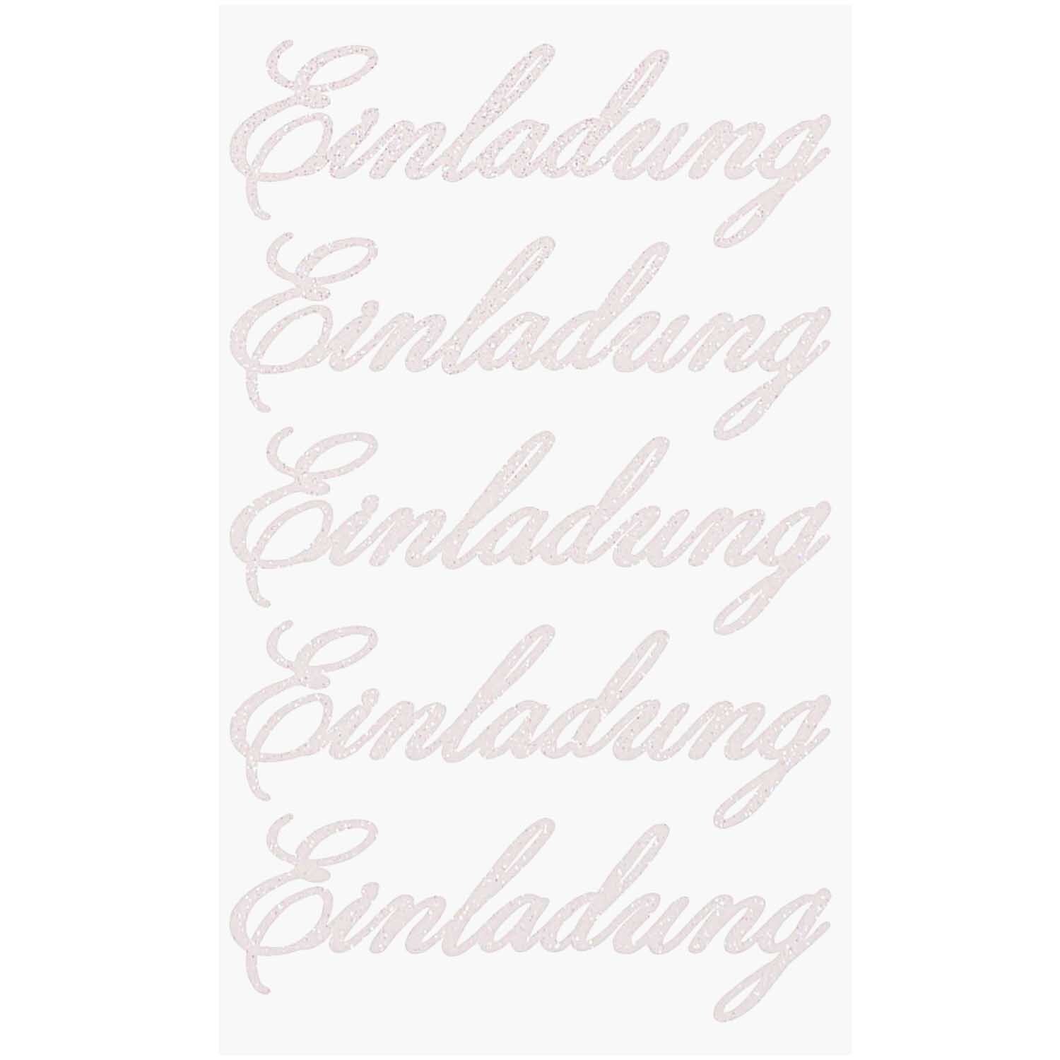 Paper Poetry Glittersticker Einladung in elegantem Design von Rico Design, perfekt für festliche Anlässe.