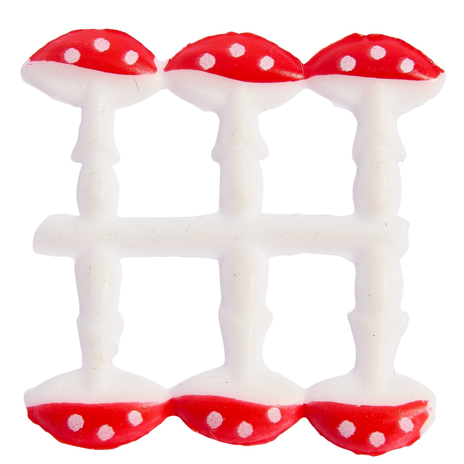 Wachsdekor kleine Pilze 1,5x1cm Farbe Neon Rot von Rico Design