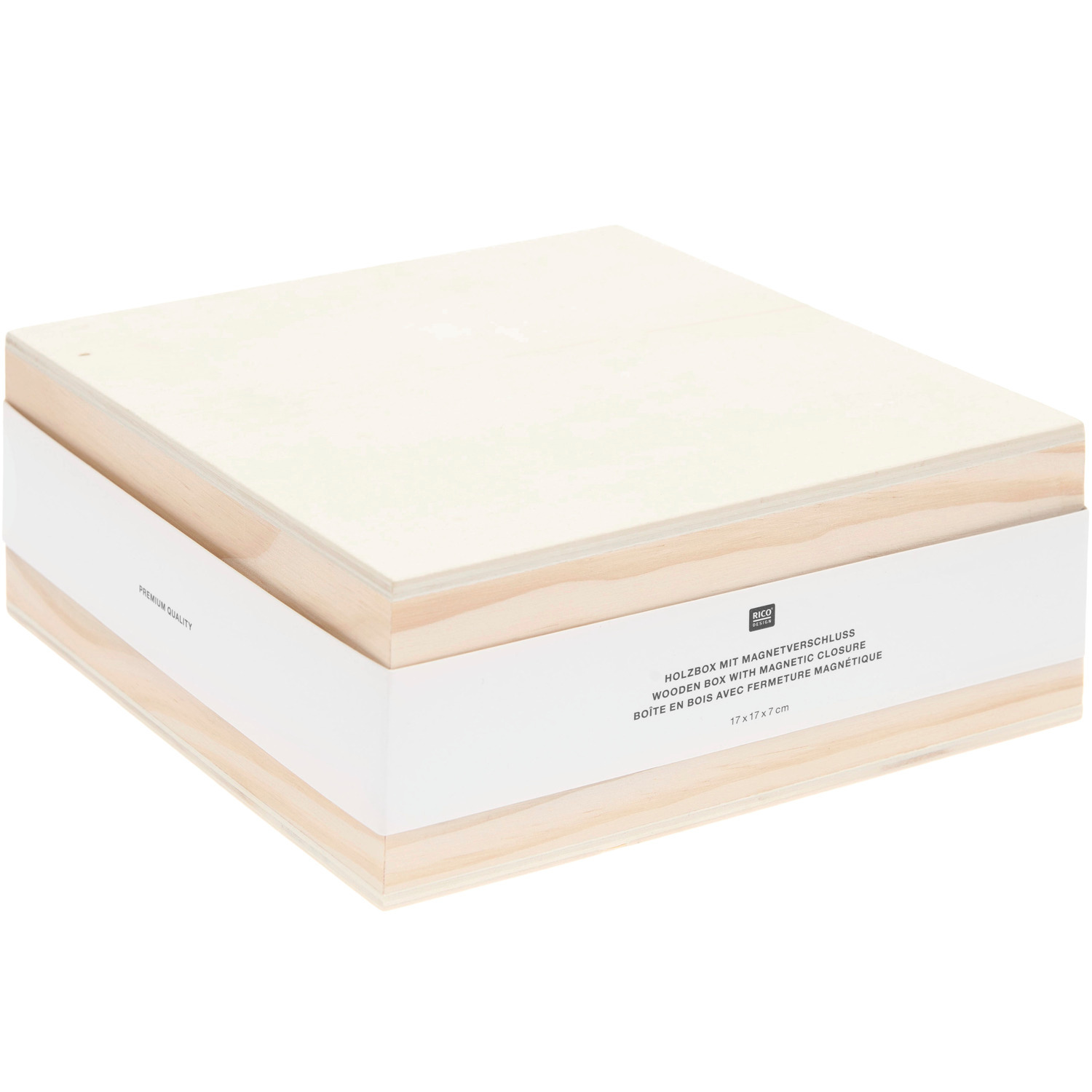 Holzbox quadratisch mit Magnetverschluss von Rico Design
