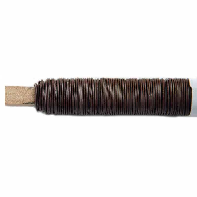 Wickeldraht 0,65mm 100g, braun, von Preissler, auf einer Spule, ideal für Handwerksarbeiten.
