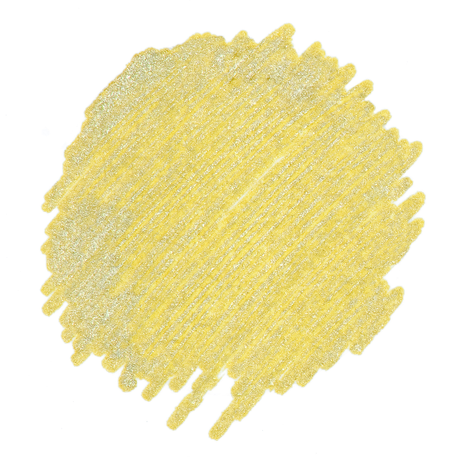 Gelstift Metallic 0,8mm von Rico Design in Gold, zeigt eine goldene, schimmernde Zeichnung auf weißem Hintergrund.