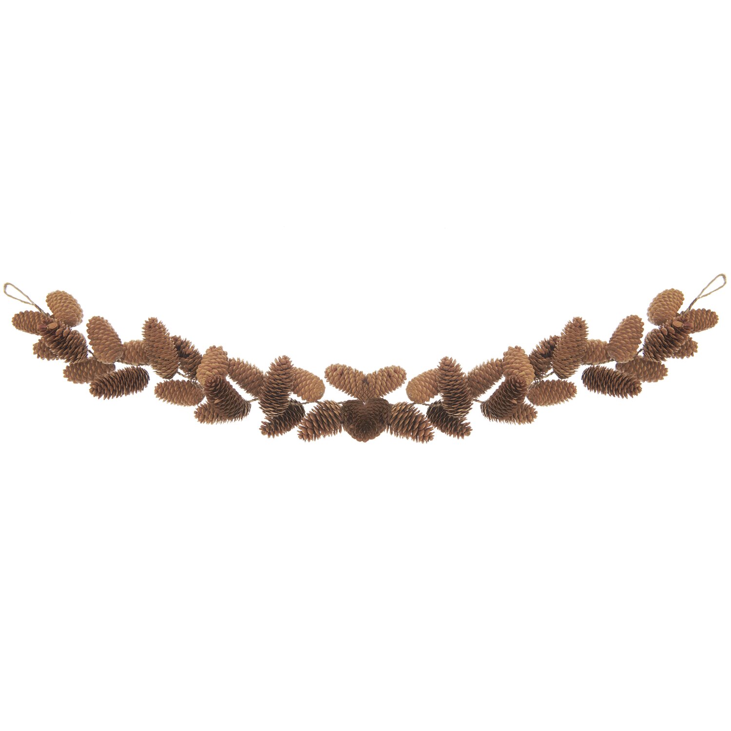 Fichtenzapfen-Girlande, 120cm lang, dekorativ in Naturtönen. Ideal für festliche Anlässe.