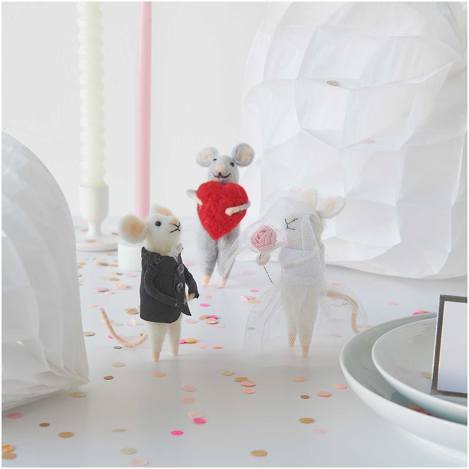 Filzmaus Braut 11,5cm von Rico Design