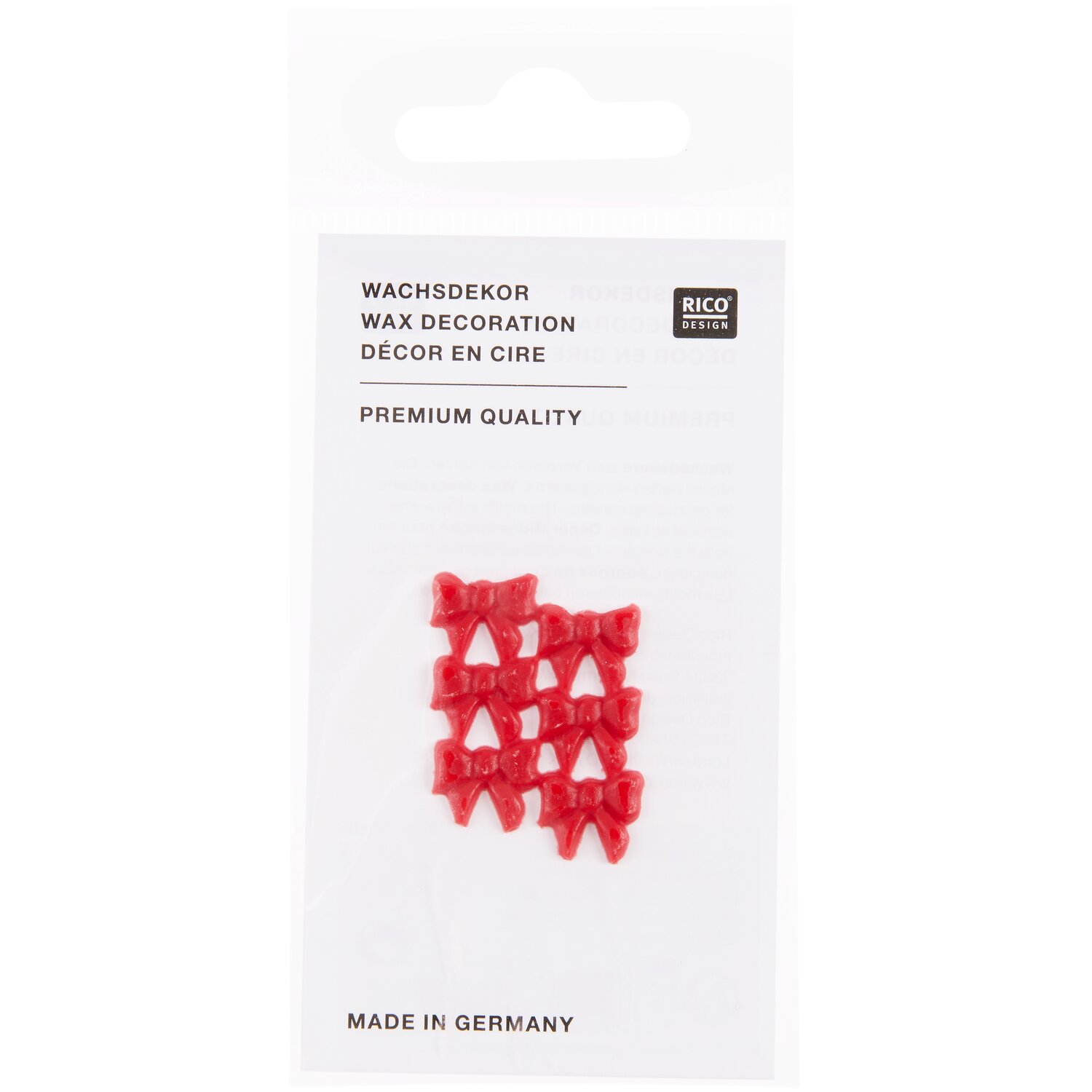 Wachsdekor Schleife klein 3,1x2,5cm Farbe Rot von Rico Design