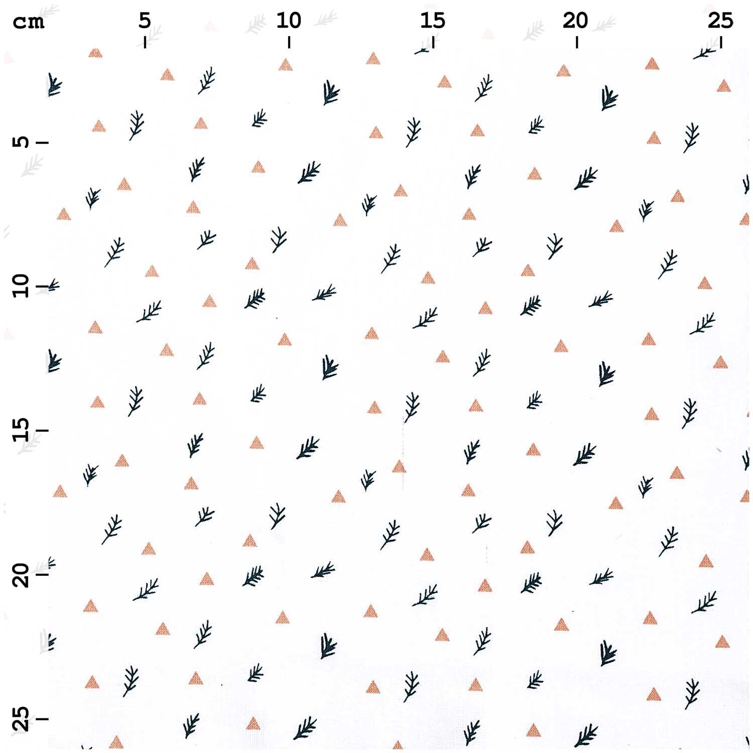 Druckstoff Zweige weiß 140cm von Rico Design