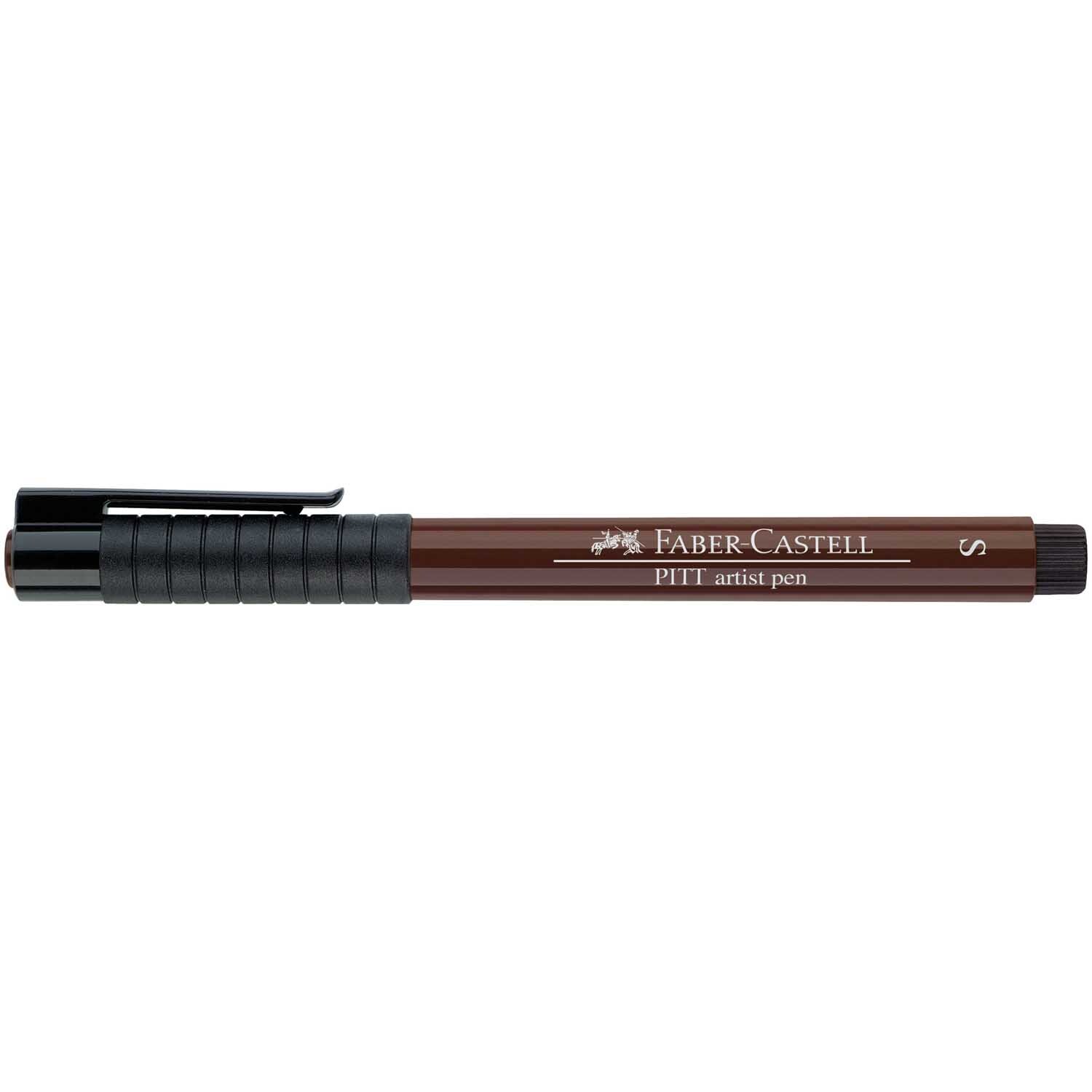 PITT artist pen superfine von Faber Castell in Sepia Dkl., ideal für präzises Zeichnen.