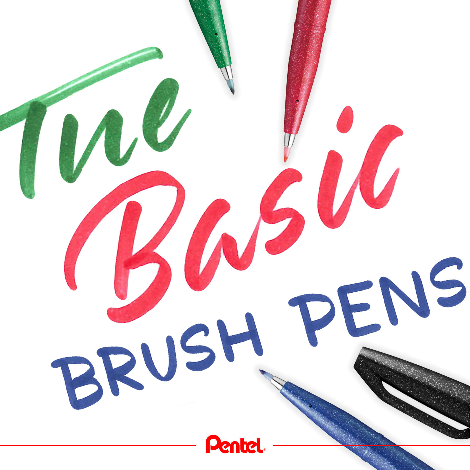 Kalligrafiestift Brush Sign Pen Set Basic 4-teilig von Pentel Bürobedarf