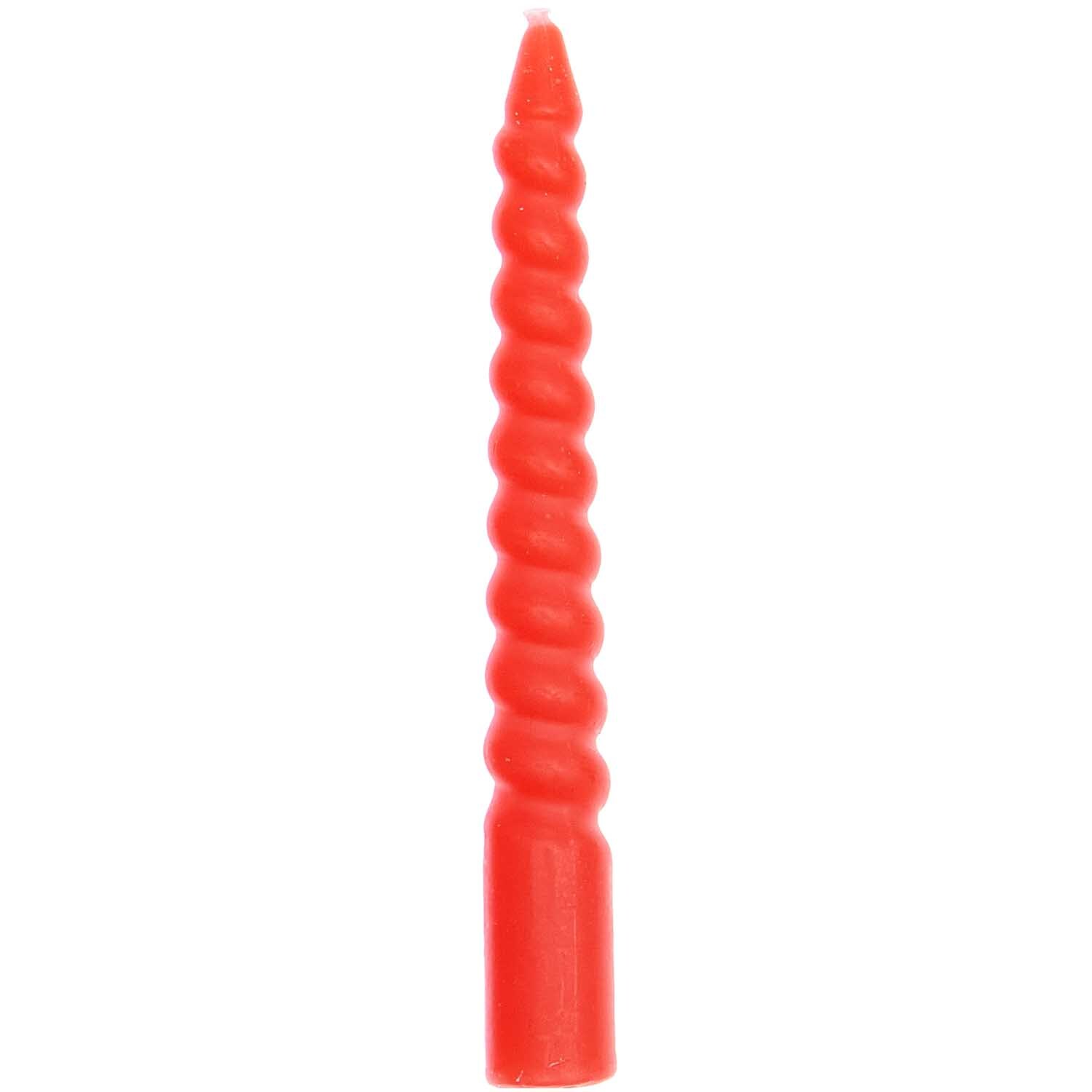 Spiralkerzen 1,2x10cm 10 Stück, rot, von Rico Design. Ideal für festliche Dekorationen.