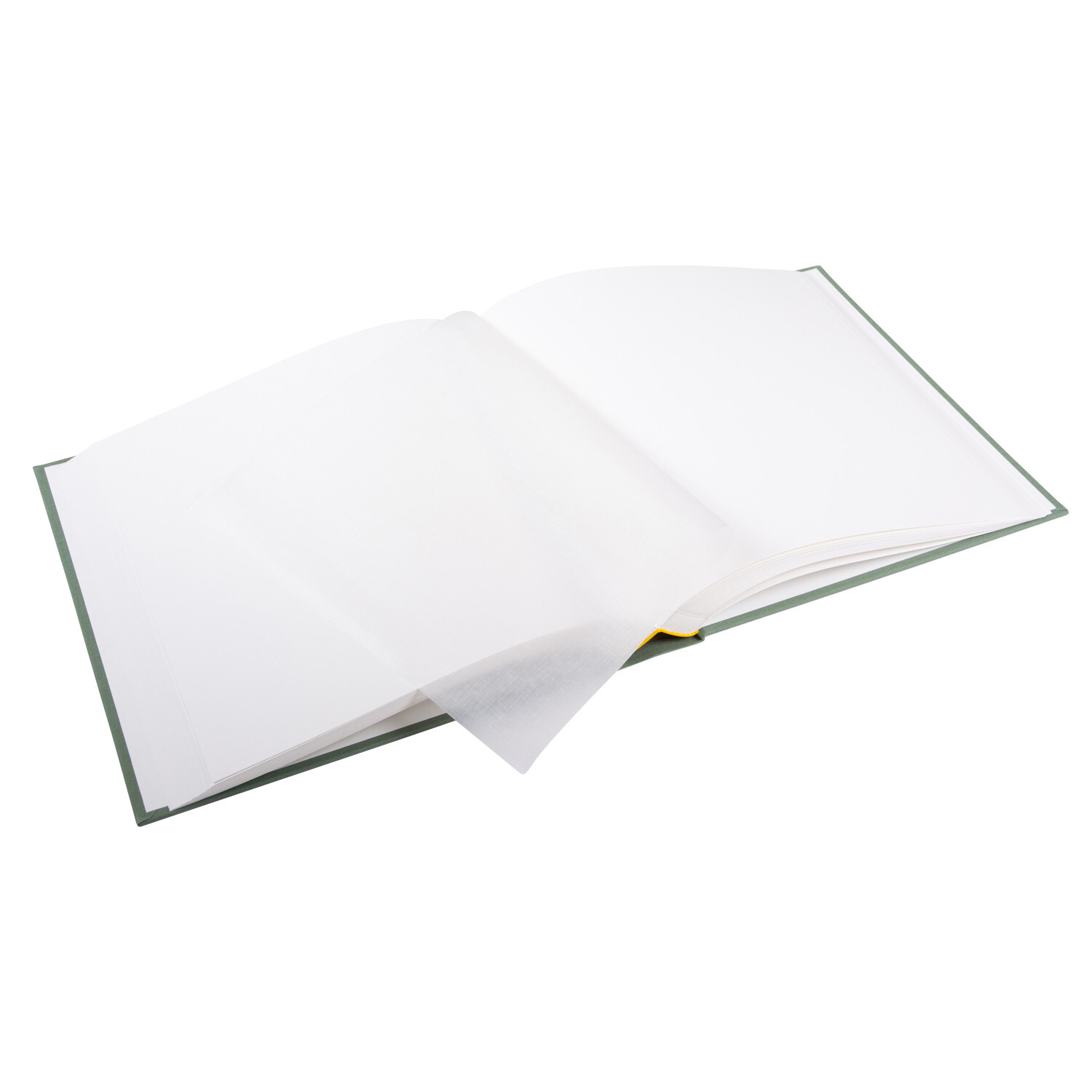 Fotoalbum ein Jahr, Artischocke: Offenes Album von goldbuch, 30x31cm, mit weißen Seiten.