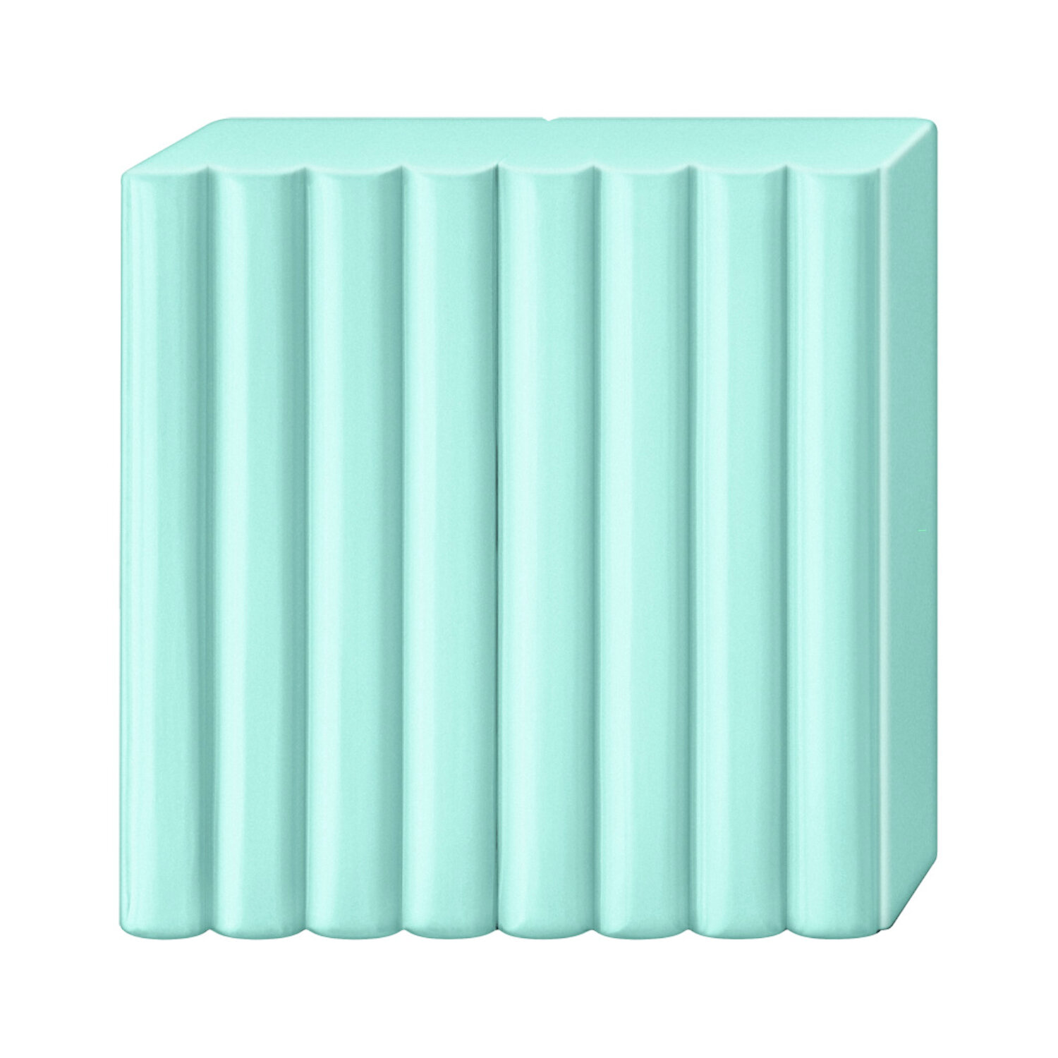 FIMO effect Modelliermasse in Minzgrün von Staedtler, 57g, zeigt eine rechteckige Form mit Rillen.