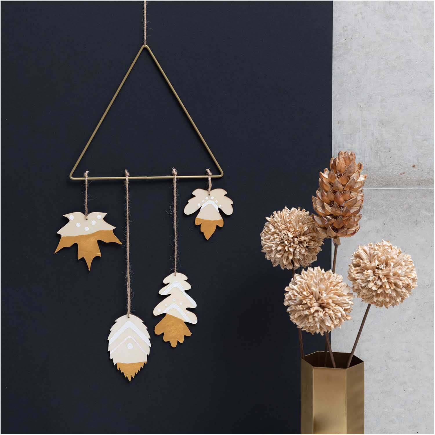 Metallring Dreieck gold von Rico Design