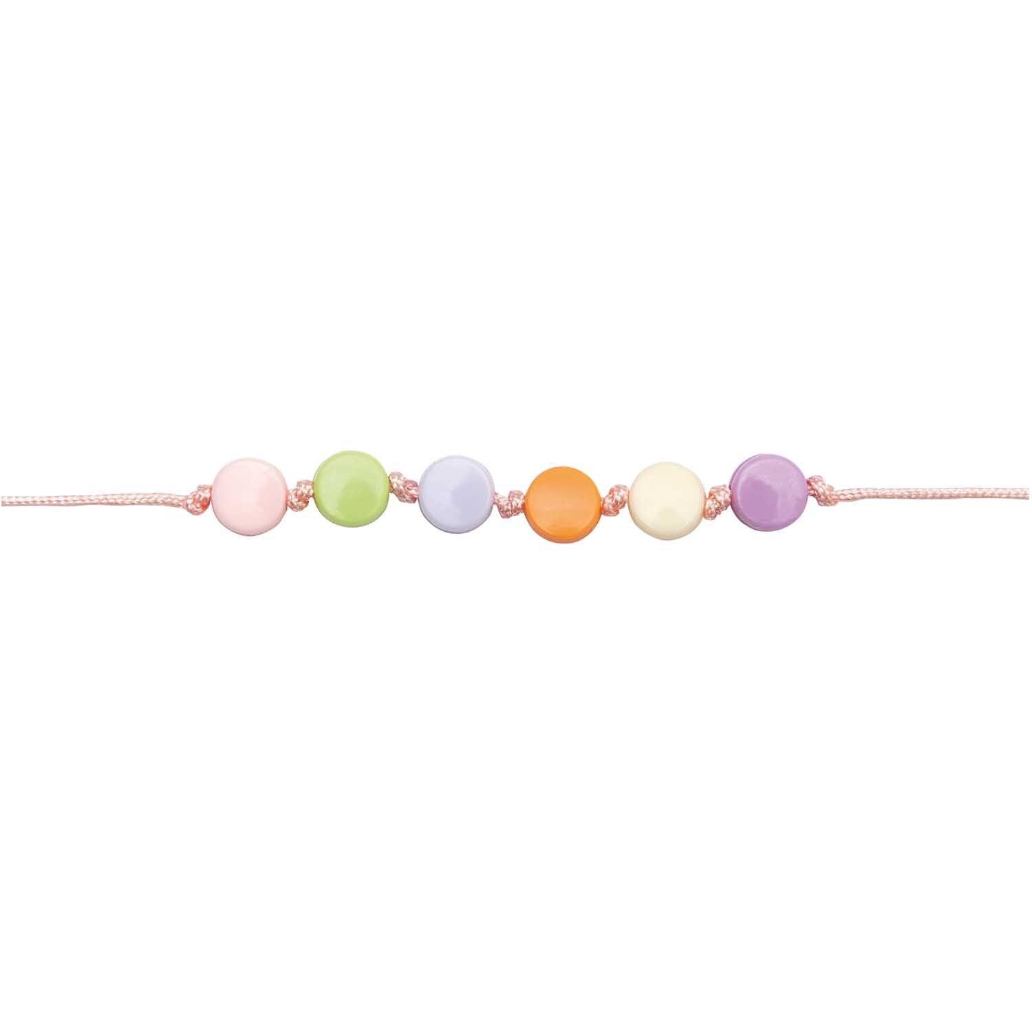 Perlen-Mix rund pastel ca. 165 Stück von Rico Design: Bunte, runde Perlen auf einer Schnur.