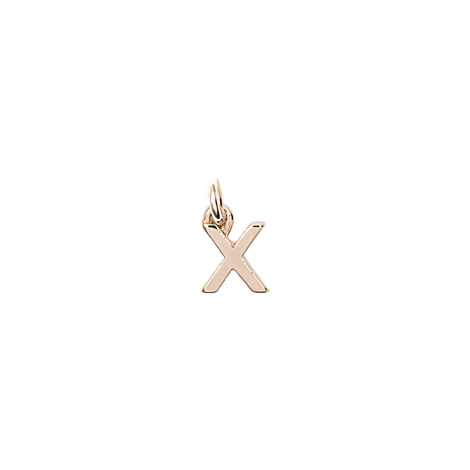 Anhänger Buchstabe X gold von Rico Design, eleganter goldener Buchstabenanhänger mit schlichtem Design.
