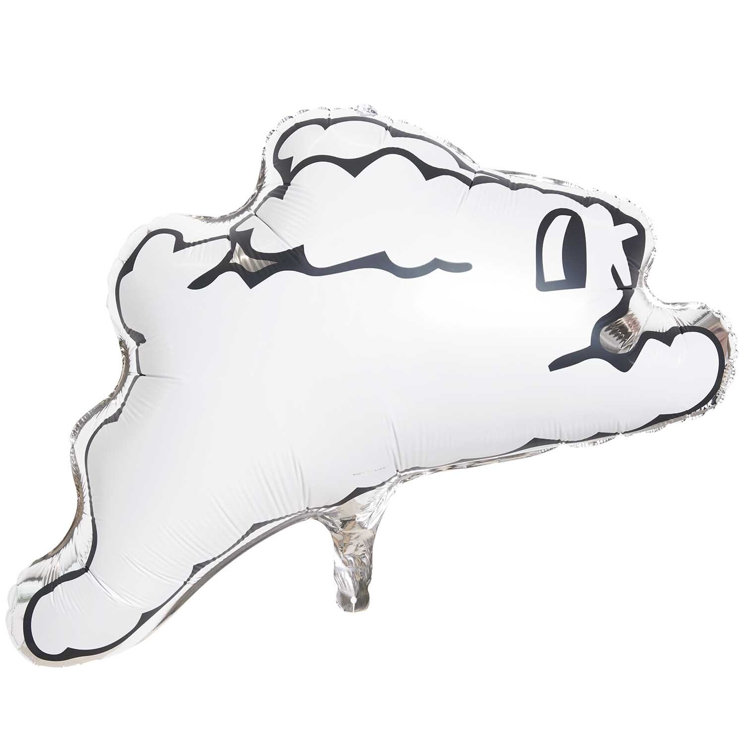 Folienballon Hase springend von Rico Design in Form eines springenden Hasen, 81x44cm, silbern.