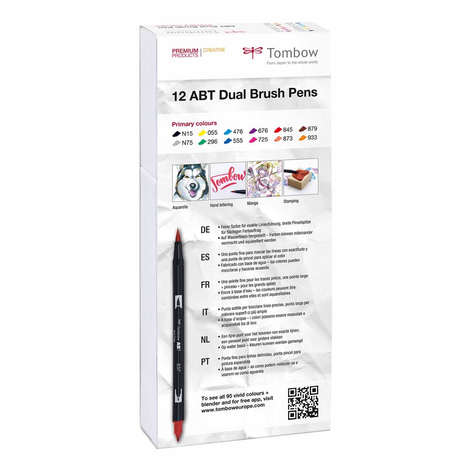 ABT Dual Brush Pen Primärfarben 12er Set von Royal Talens