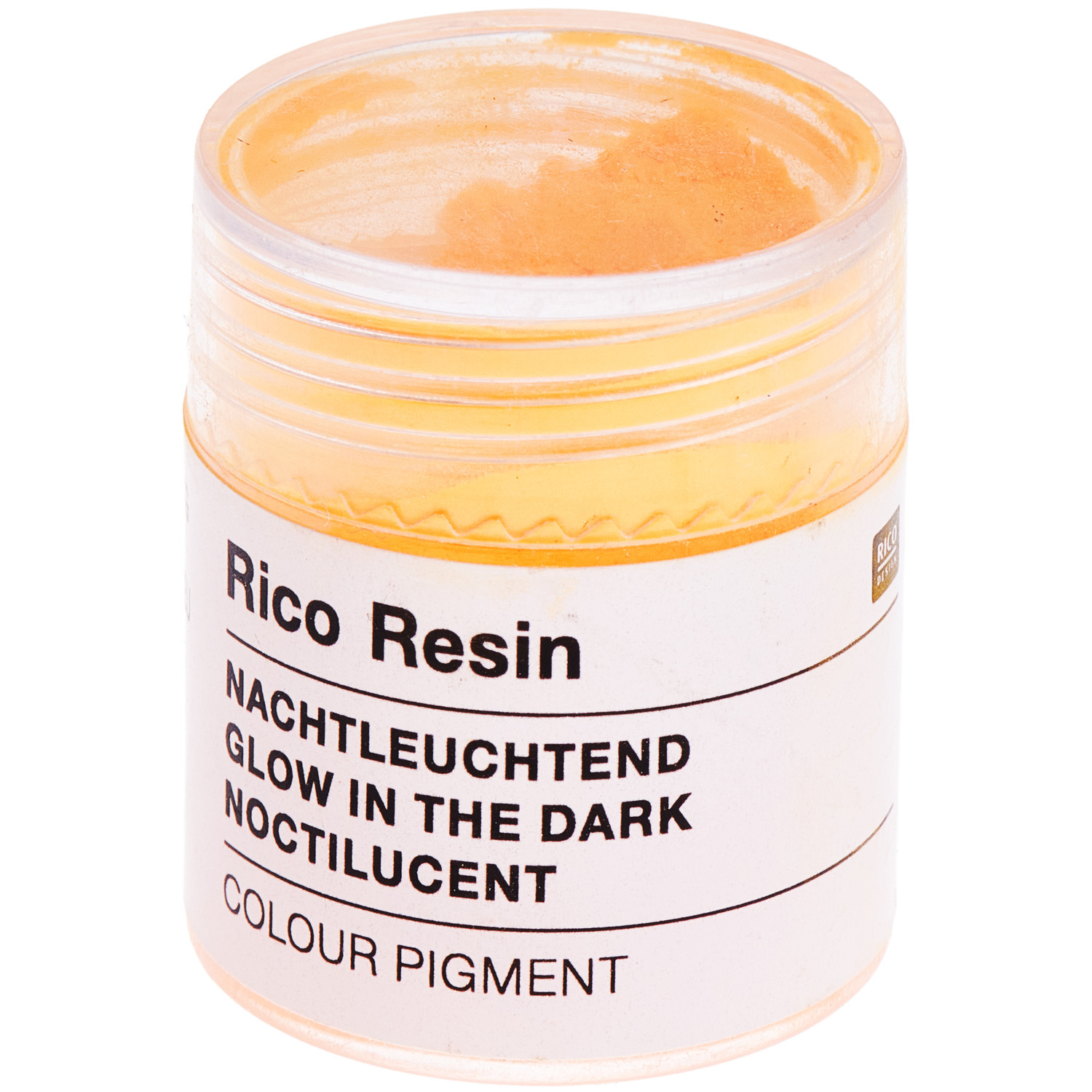 Farbpigmente für Resin Neon nachtleuchtend in einem kleinen Behälter, ideal für kreative Projekte.