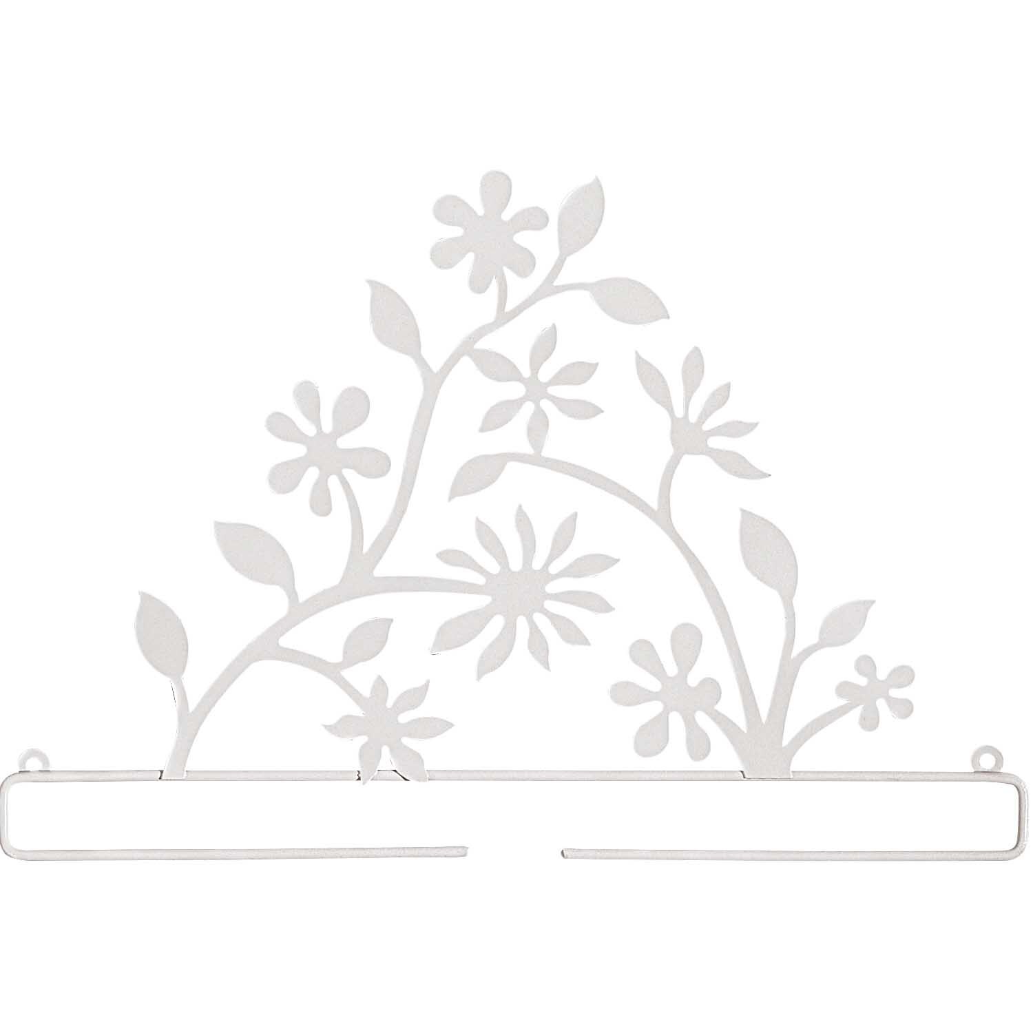 Dekobügel Blütenzweig weiß 31cm von Rico Design zeigt filigrane Blüten und Blätter in elegantem Design. Ideal für stilvolle Dekorationen.