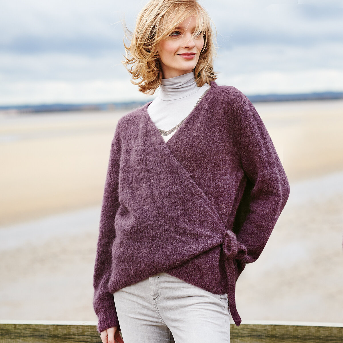 Wickeljacke in Lila