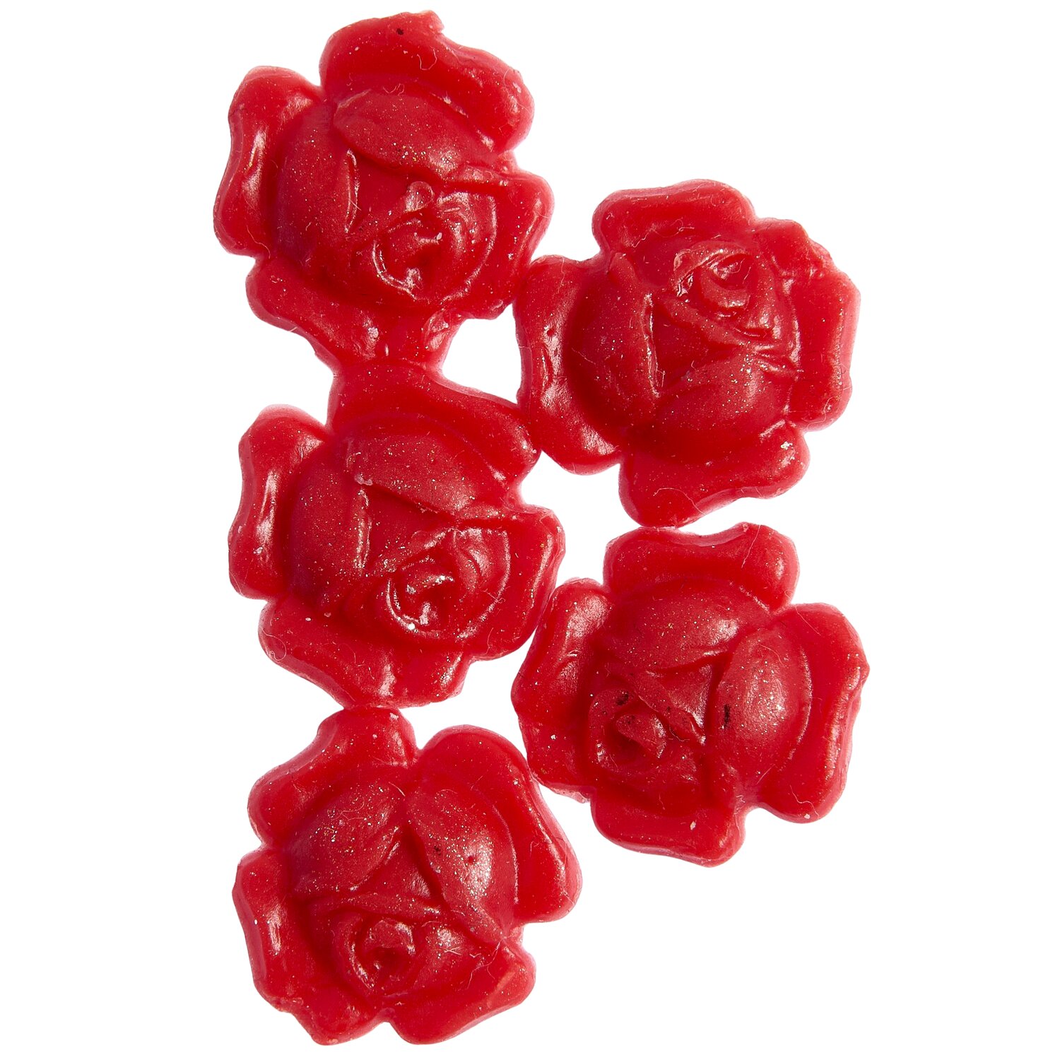 Wachsdekor Rosenblüte 1,5x1,5cm Farbe Rot von Rico Design