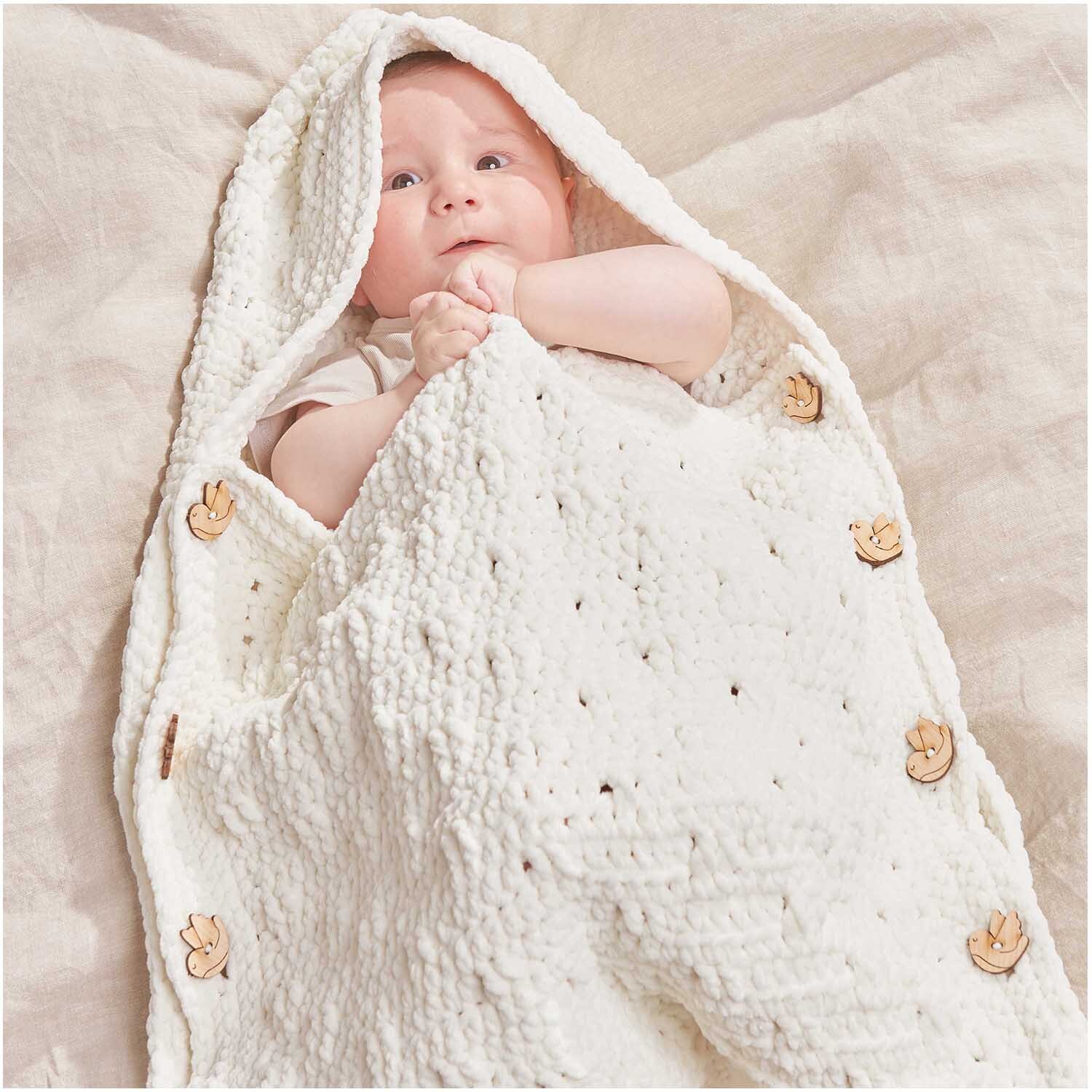 Häkelset Schlafsack Modell 16 aus Baby Chenillove von Rico Design