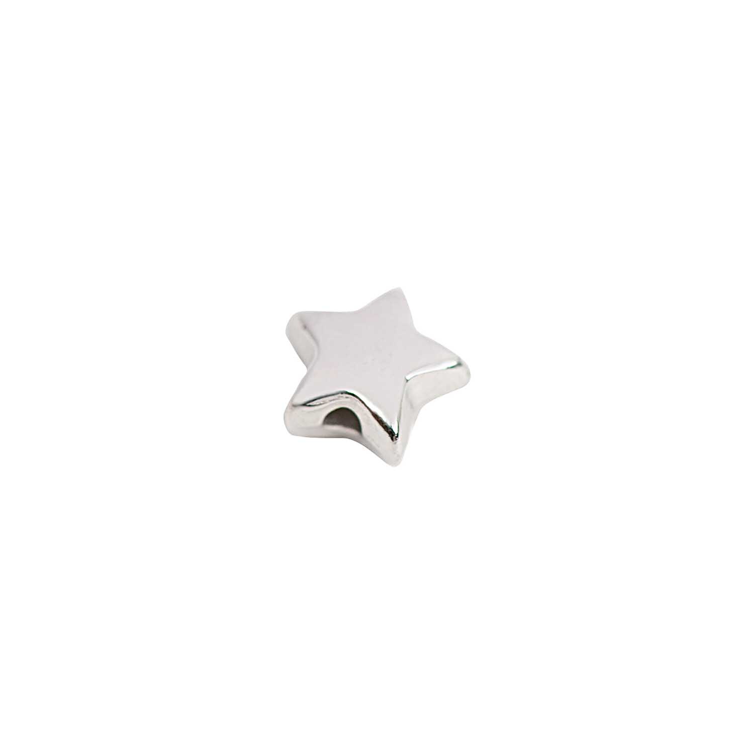 Stern silber 5x3mm 40 Stück von Rico Design. Silberner Sternanhänger, ideal für Schmuckdesign.