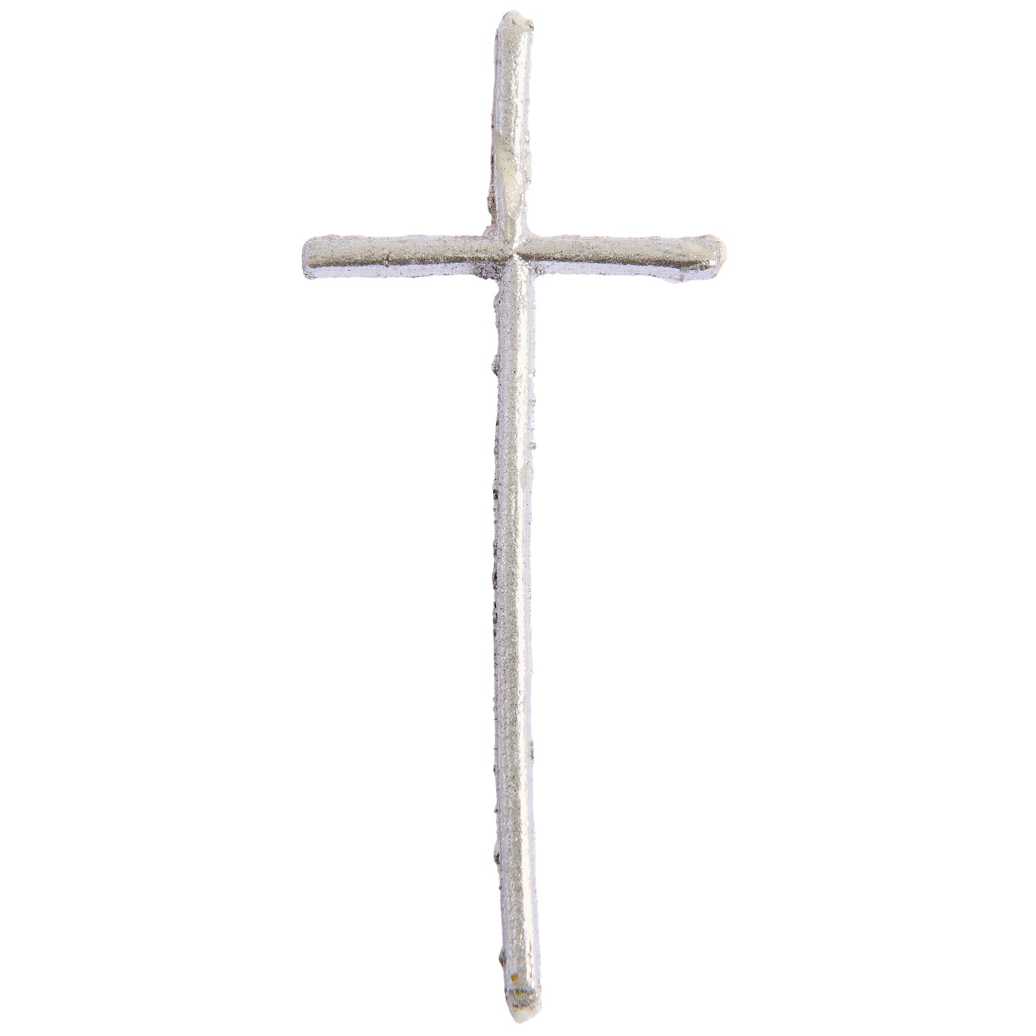 Wachsdekor Kreuz mittel 6,2x2,7cm Farbe Silber von Rico Design