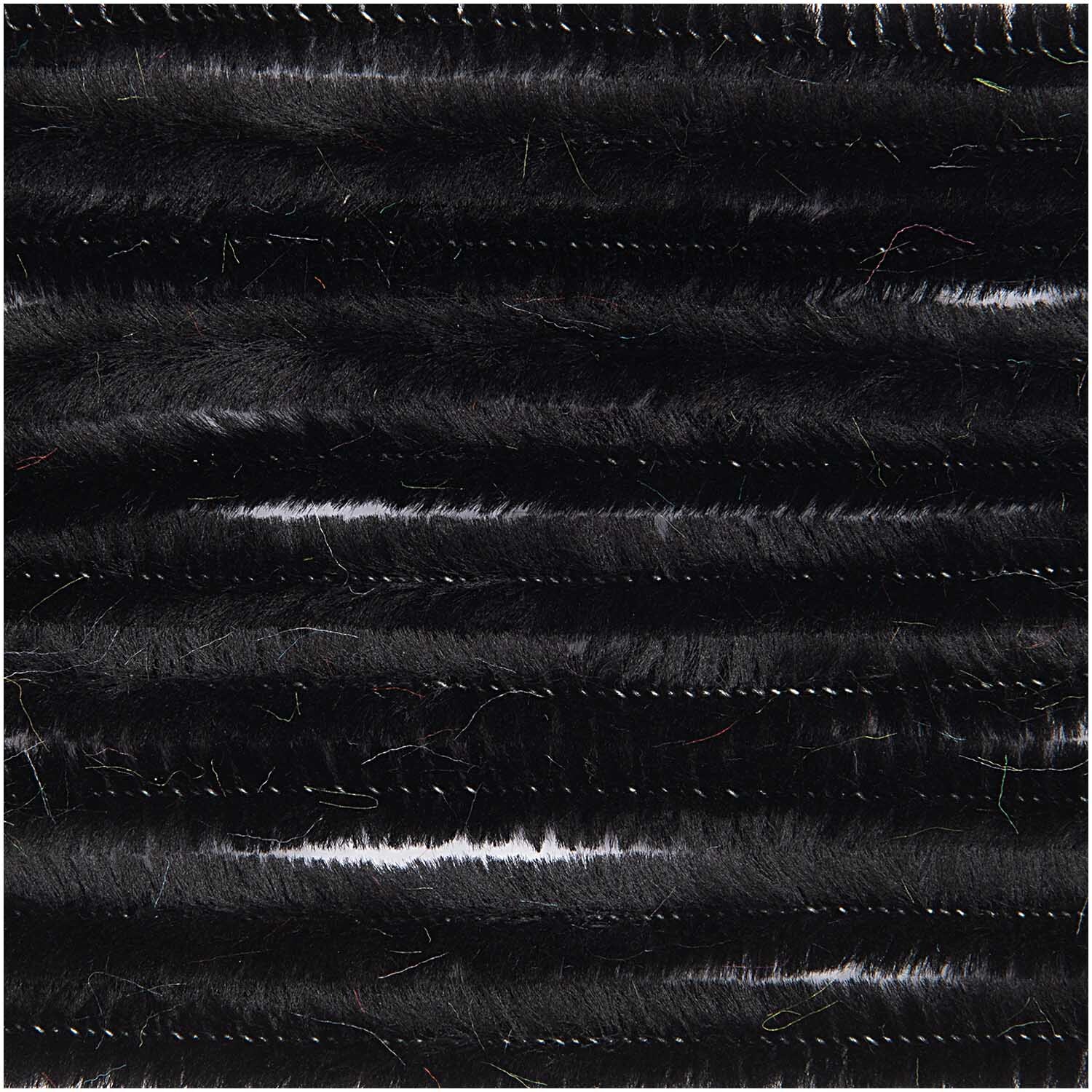Chenilledraht 50cm 10 Stück von Rico Design in dichter, schwarzer Textur, ideal für Bastelprojekte.