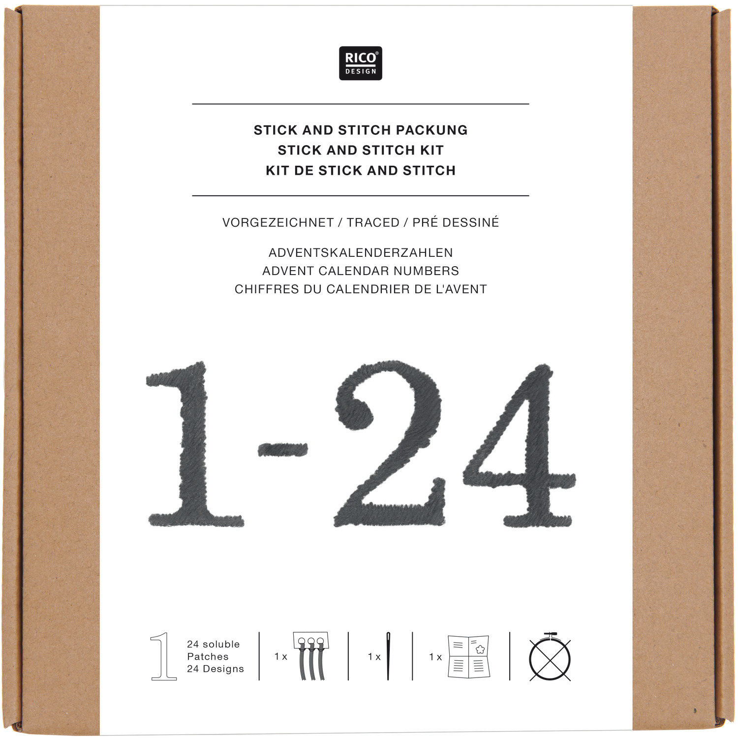 Stick & Stitch Adventskalender Zahlen von Rico Design
