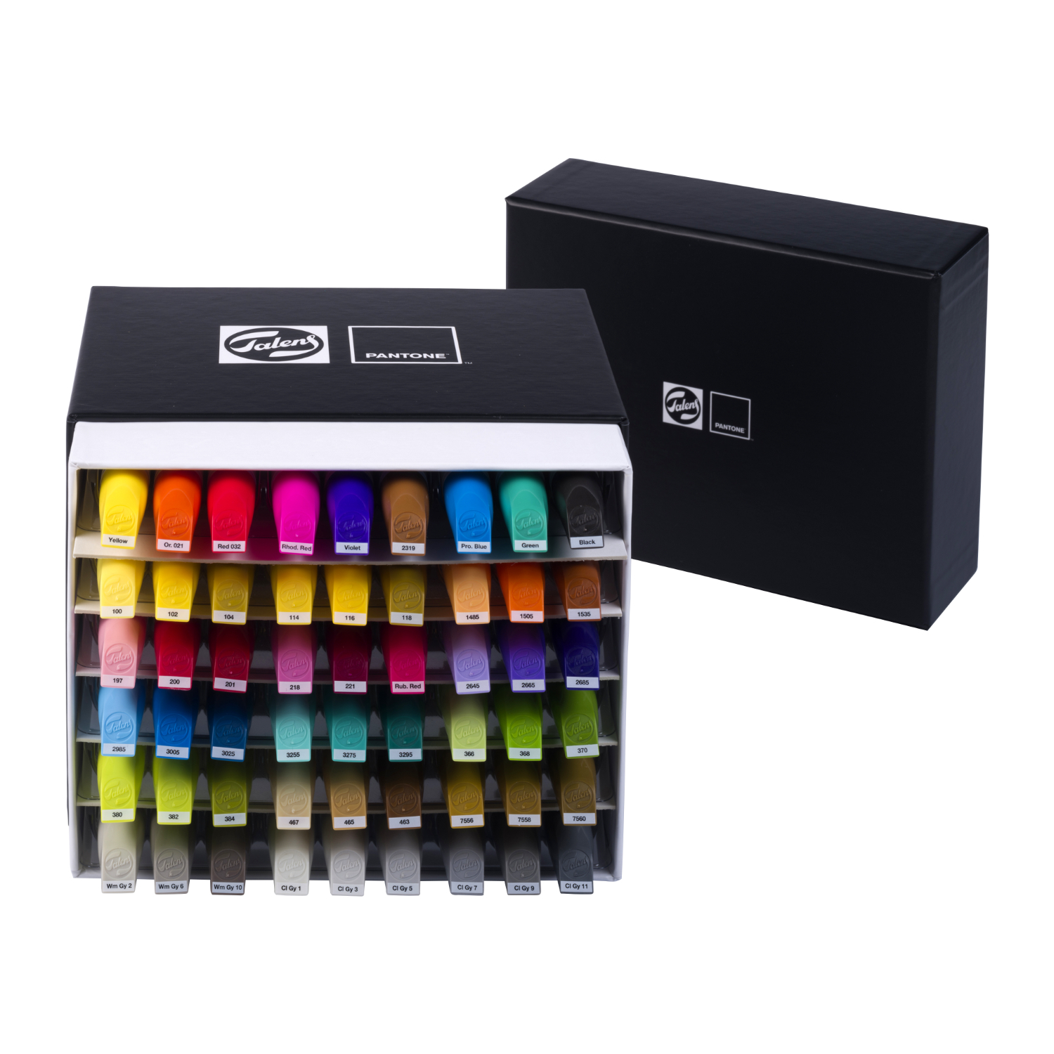 Talens | Pantone Marker Set: 54-teiliges Set mit bunten Markern in einer eleganten schwarzen Box von ROYAL TALENS.