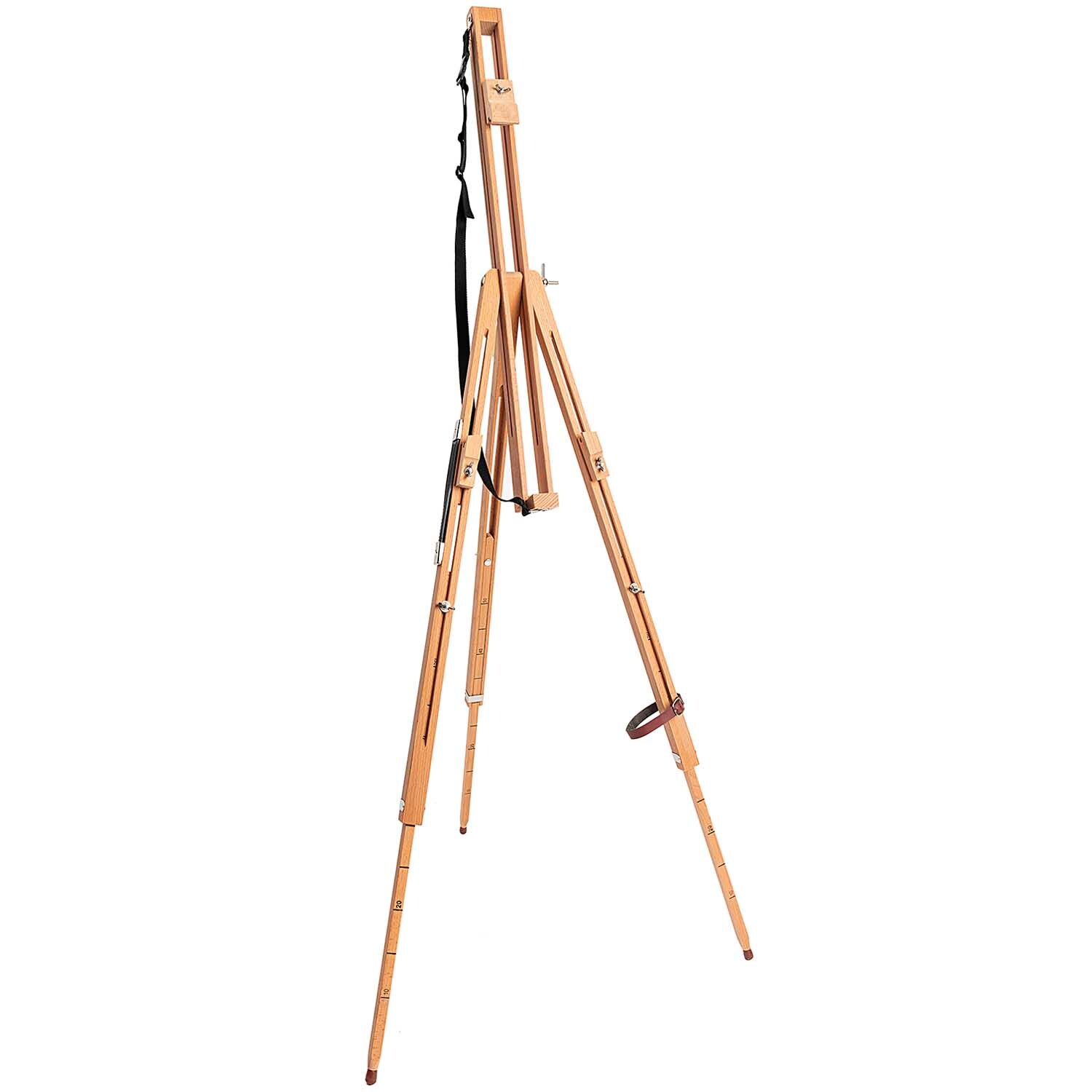 ART Feldstaffelei klein aus Holz, ideal für Künstler. Die Staffelei ist stabil und leicht.