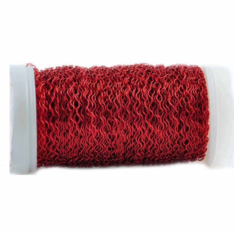 Bouillondraht 0,25mm 60m auf Spule, rot, von Preissler. Ideal für kreative Bastelprojekte.