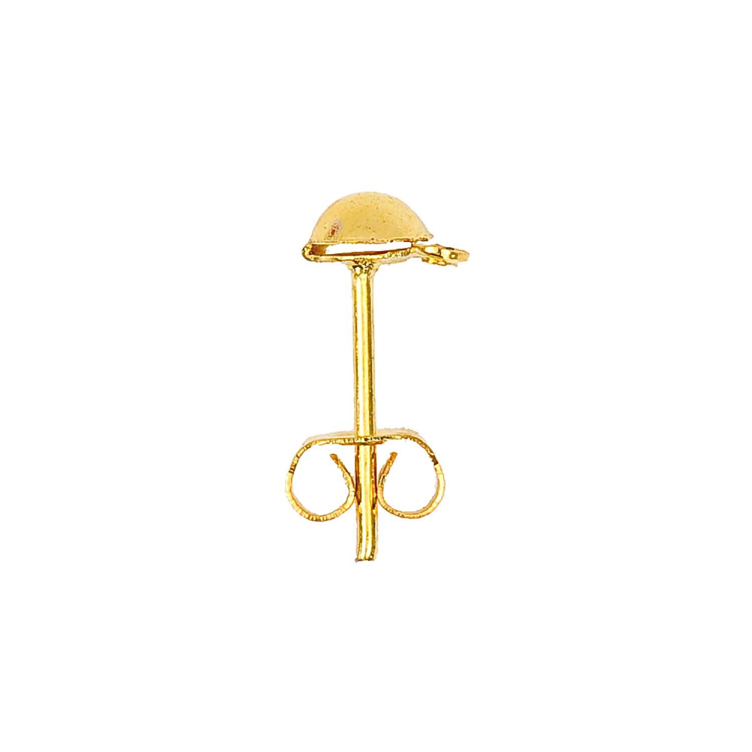 Ohrstecker mit Öse in Gold von Rico Design, 13mm, zeigt elegantes Design mit glänzender Oberfläche.