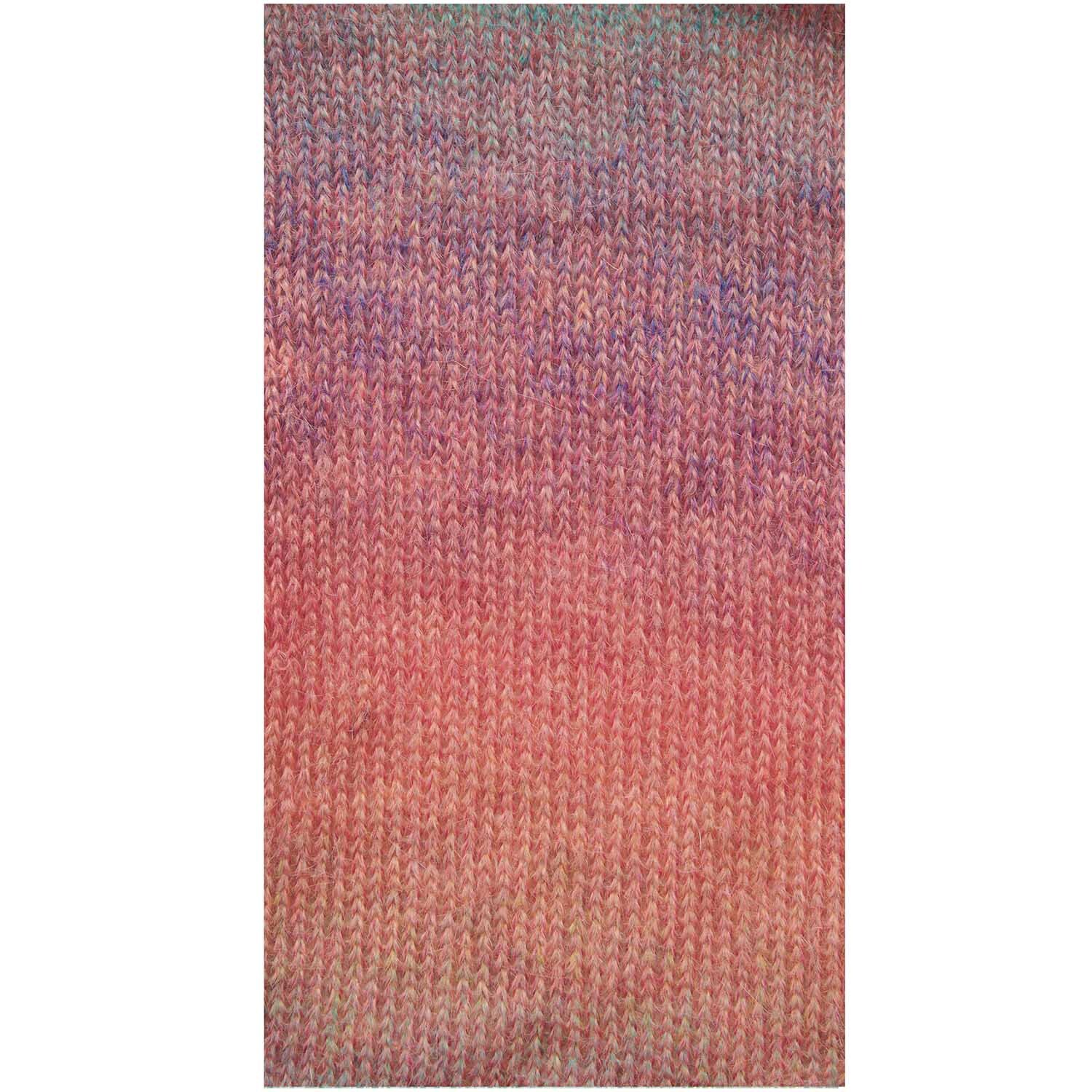 Fashion Mohair Rainbows: Strickmuster in sanften Beerentönen, ideal für kreative Strickprojekte.